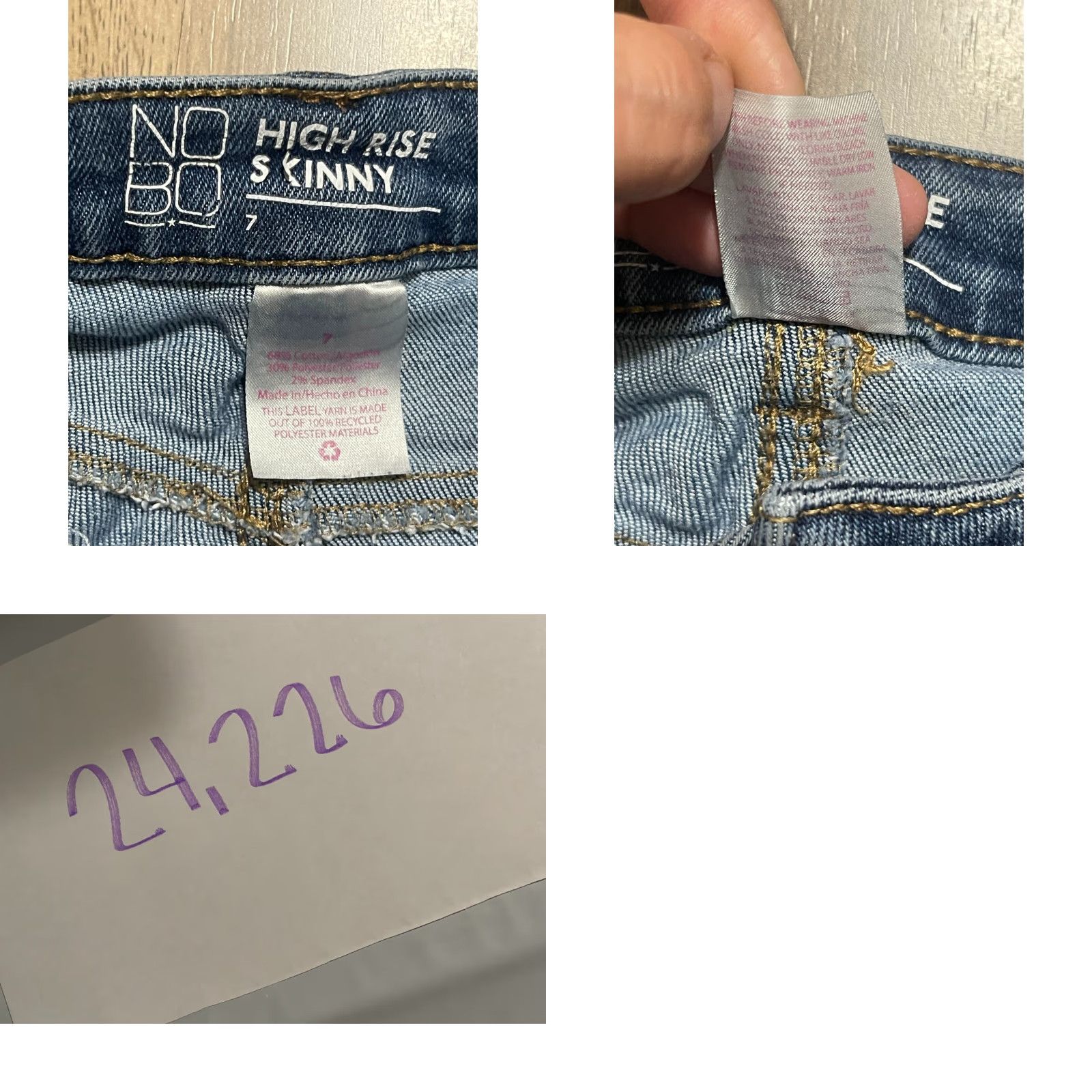 Vintage No Boundaries Jeans Women's 7 Blue Denim High Rise Skinny Distressed Jeans Womens Size 7 Blue Denim Distressed (Note: ensure 200 chars max) Size 28" / US 6 / IT 42 - 8 Thumbnail