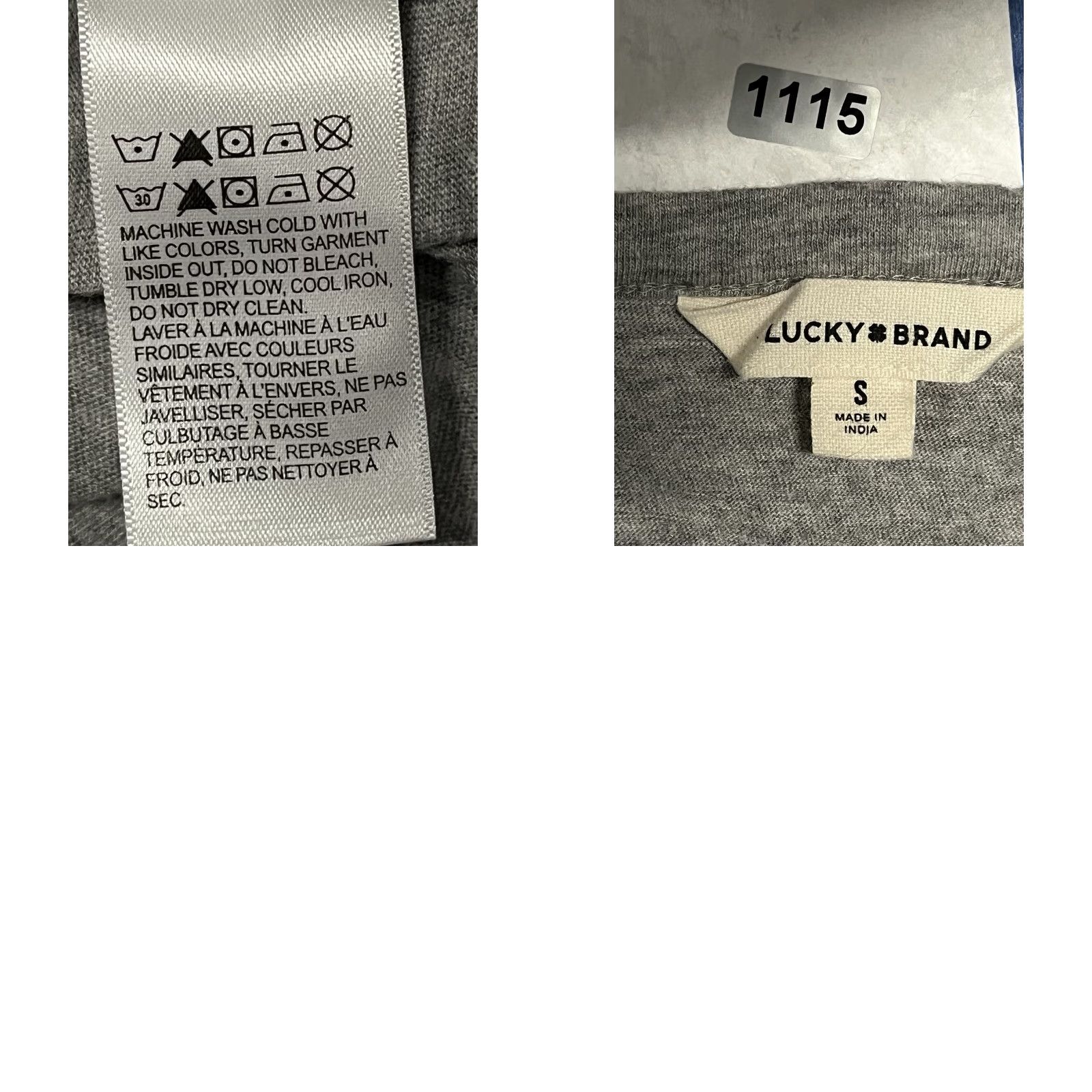 Lucky Brand Lucky Brand T-Shirt Womens Small Gray Daiquiri Cocktail All Over 100% Cotton Size S / US 4 / IT 40 - 8 Thumbnail