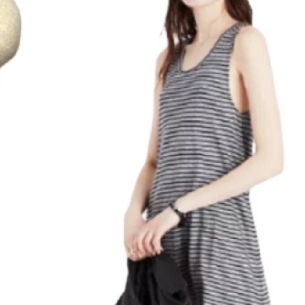 Madewell Madewell Womens Size M Gray Black Striped Short Summer Cotto Size M / US 6-8 / IT 42-44 - 7 Thumbnail
