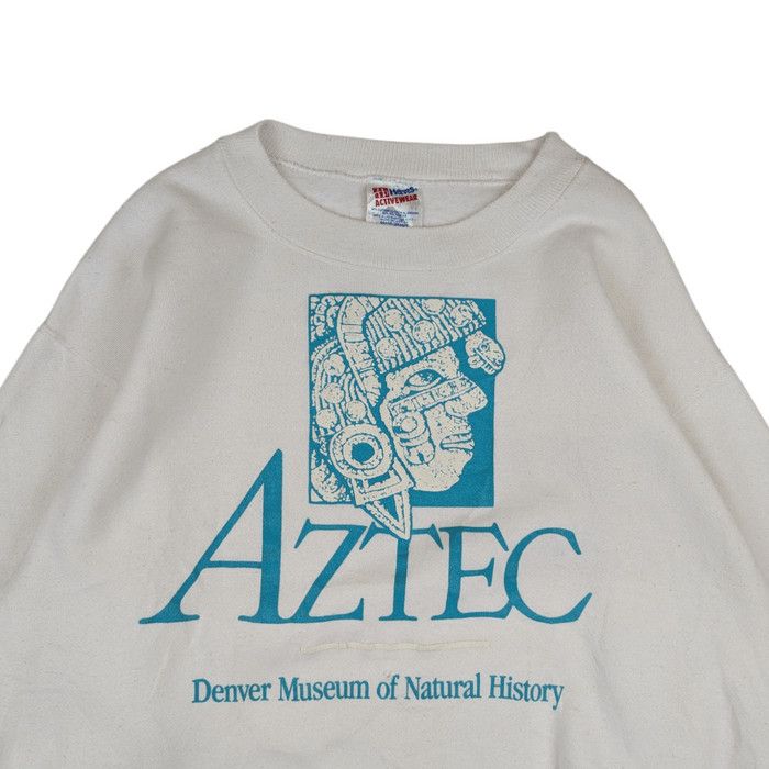 Hanes Vintage 90's AZTEC Warrior Tribe Denver Museum Sweatshirt Size US L / EU 52-54 / 3 - 4 Thumbnail