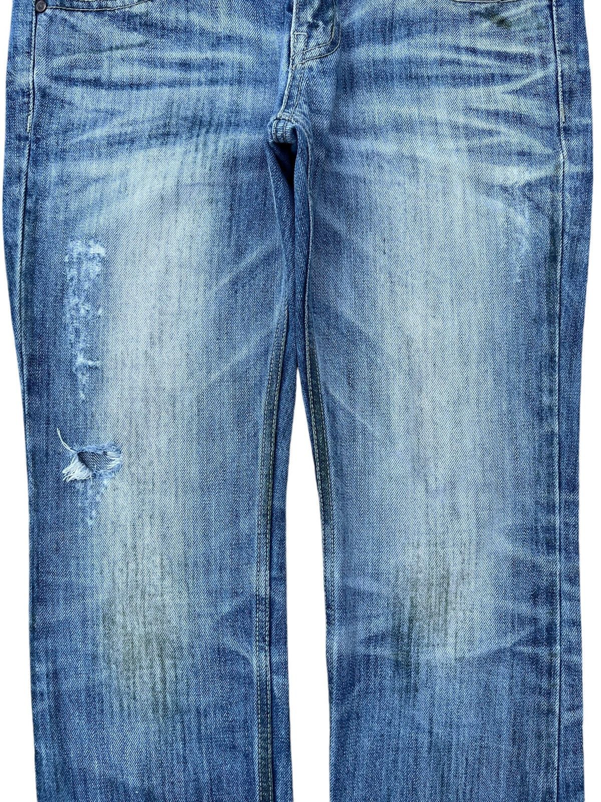 Japanese Brand Vintage Japanese Brand Blue Washed Distressed Straight Jeans Size US 31 - 6 Thumbnail