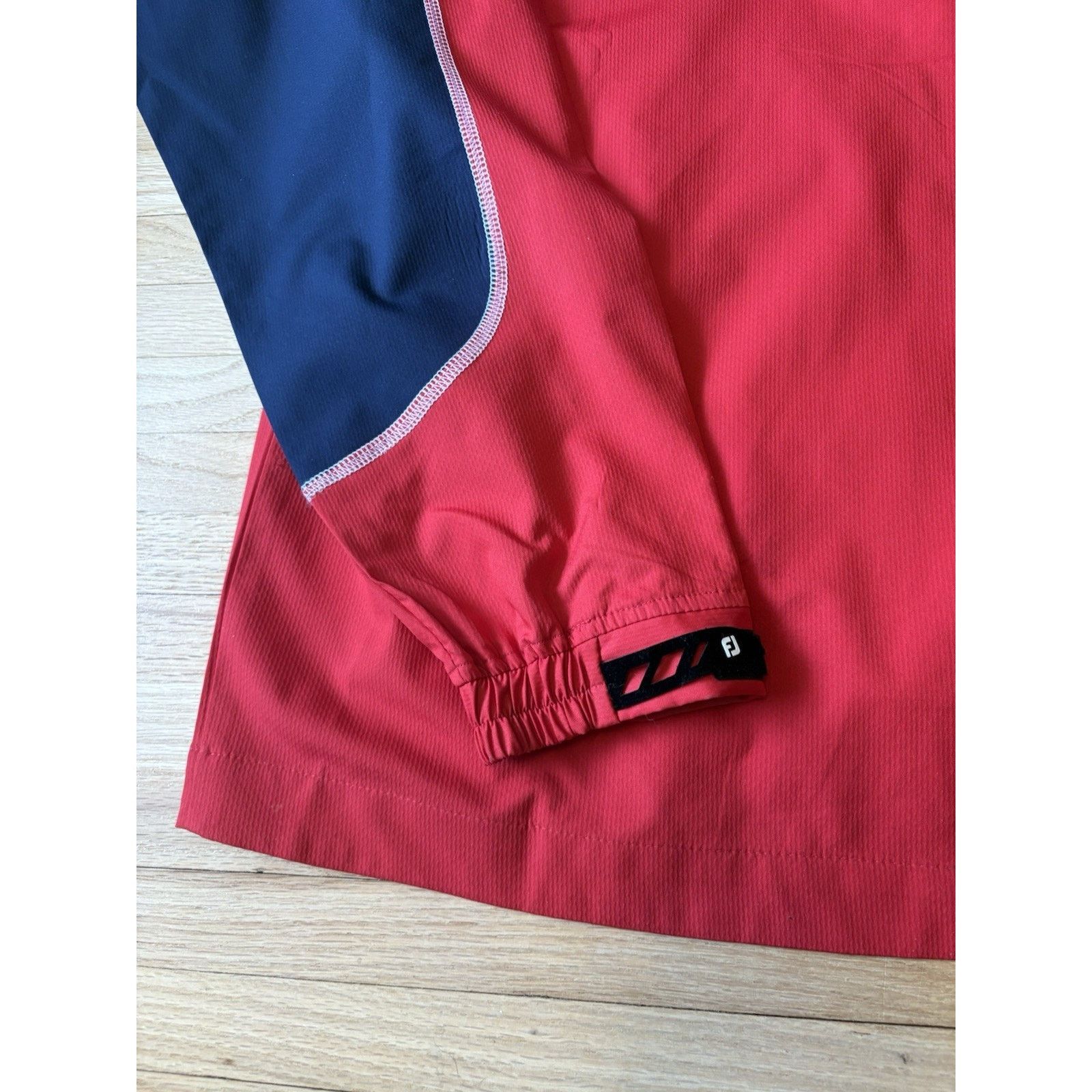 Footjoy FootJoy Pullover Jacket Mens L Red Navy Half Zip Windbreaker Size US L / EU 52-54 / 3 - 7 Thumbnail