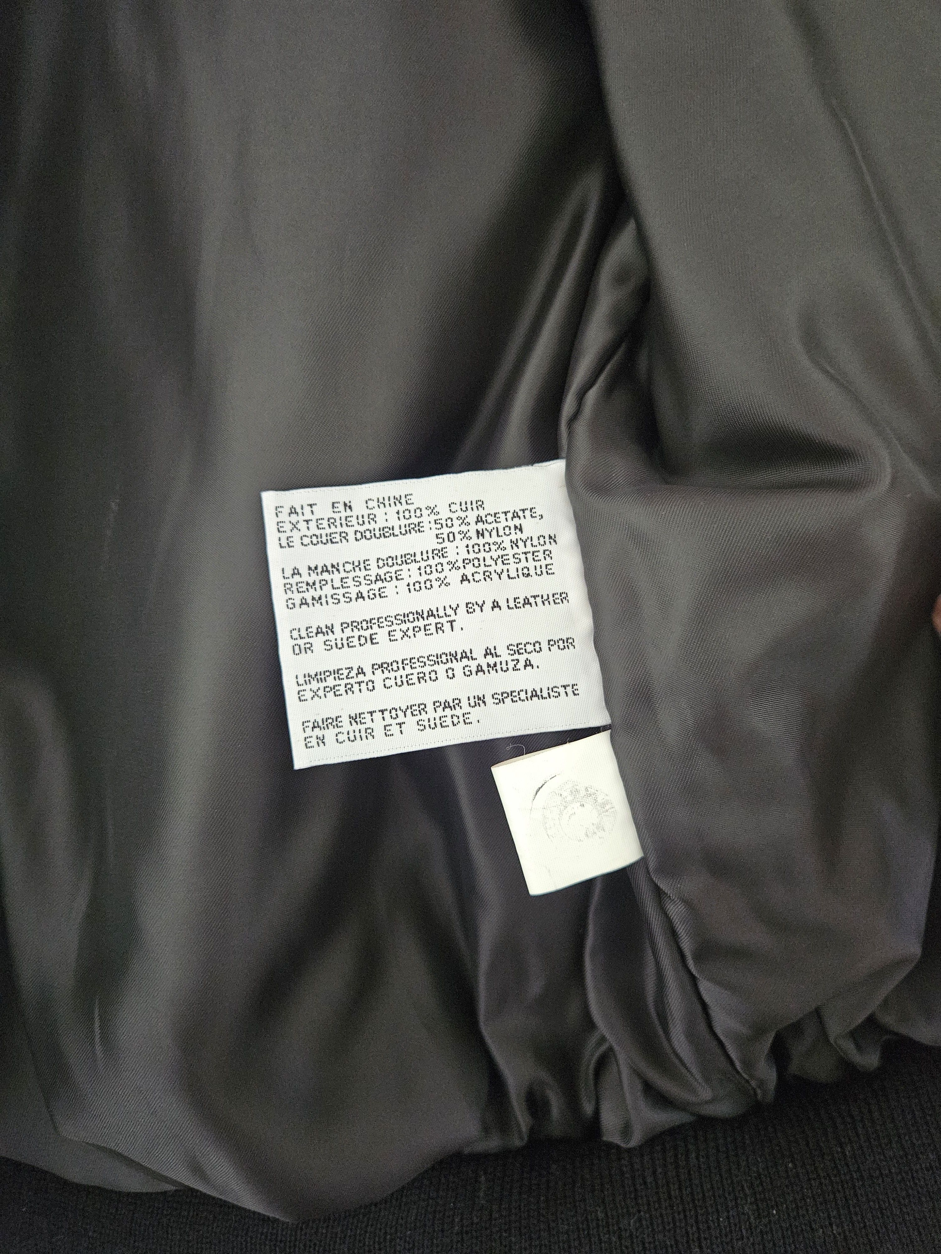 Warner Bros Looney Tunes Black Leather Patched Bomber Jacket Size US S / EU 44-46 / 1 - 10 Thumbnail
