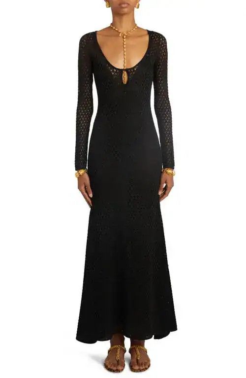 Tom Ford o1y0126 Maxi Dress in Black Size XS / US 0-2 / IT 36-38 - 1 Thumbnail