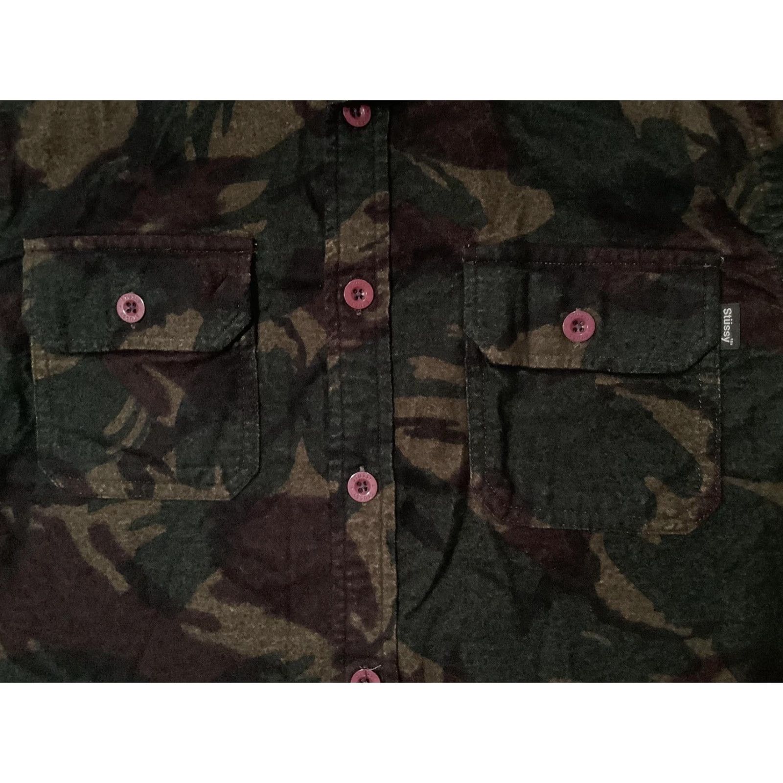Vintage Stussy Shirt Mens M Green Camo Flannel Long Sleeve Button Front Casual Size US M / EU 48-50 / 2 - 4 Thumbnail
