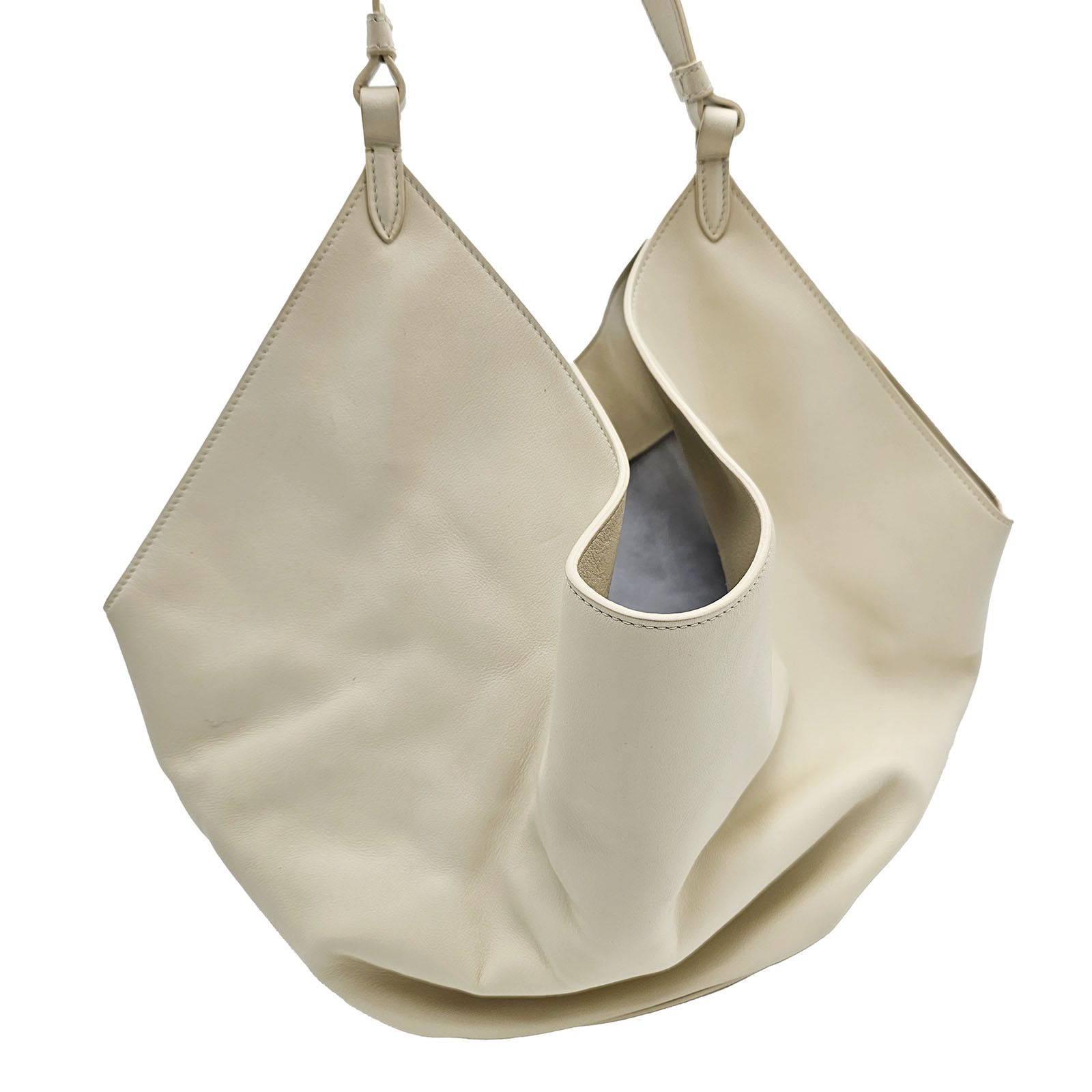 KHAITE KHAITE Lotus Large Tote Ivory Smooth Calfskin Leather Size ONE SIZE - 4 Thumbnail