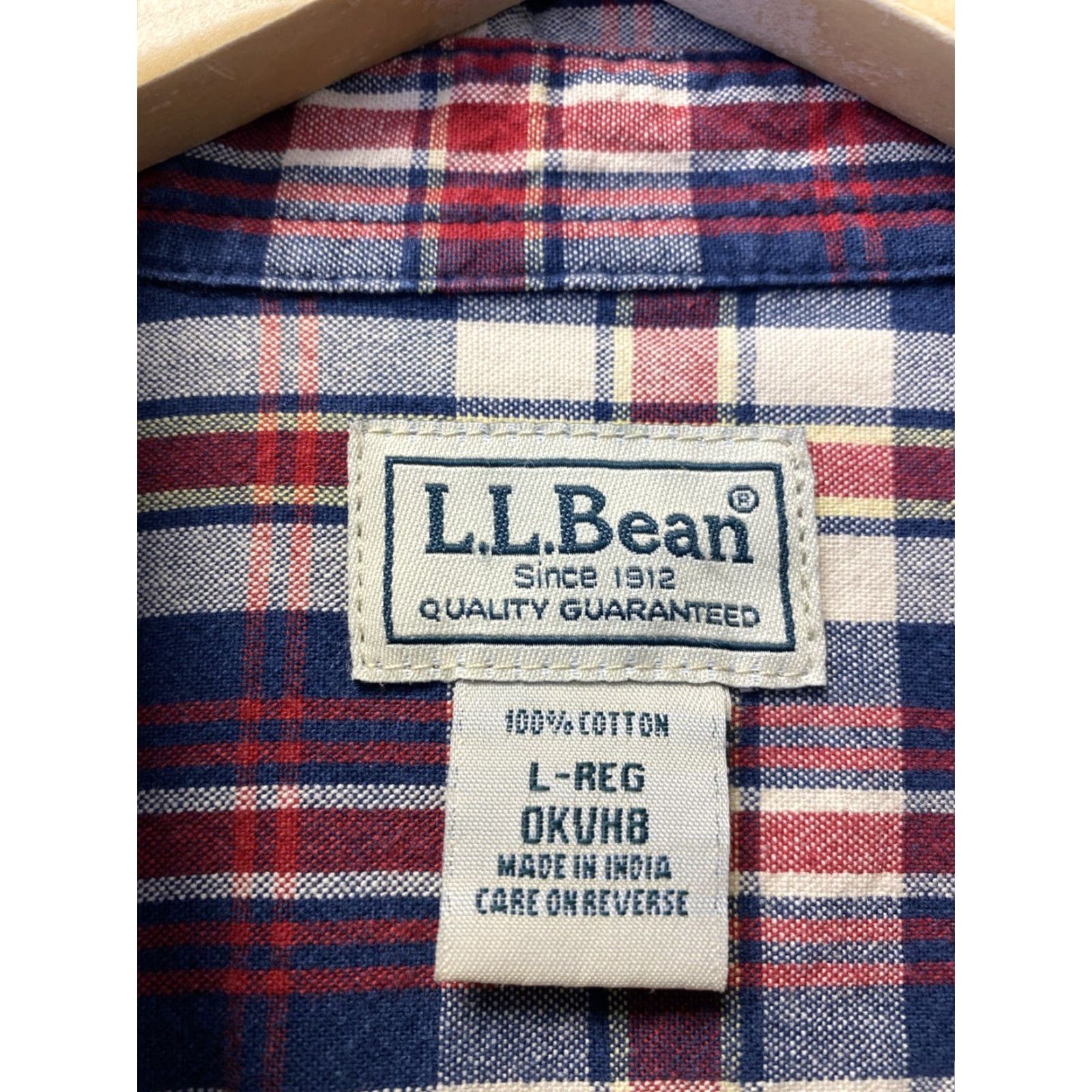 Vintage LL Bean Shirt Mens L Regular Red Plaid Cotton Button Well Made 162-12 Size US L / EU 52-54 / 3 - 5 Thumbnail