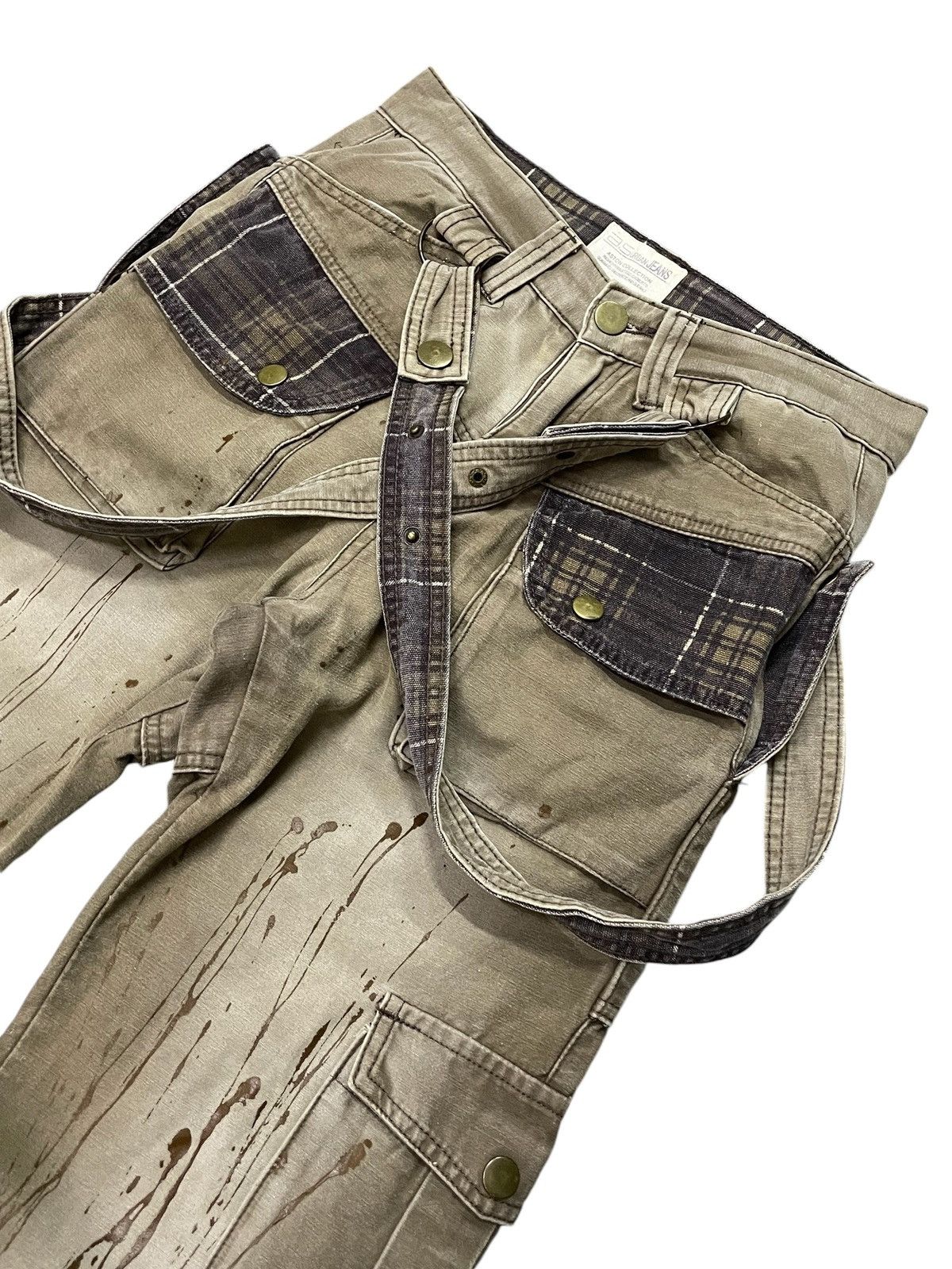 BUFFALO BOBS × Hysteric Glamour × Le Grande Bleu (L.G.B.) As Urban Cargo Baggy Suspender Painter Pants Size US 29 - 5 Thumbnail
