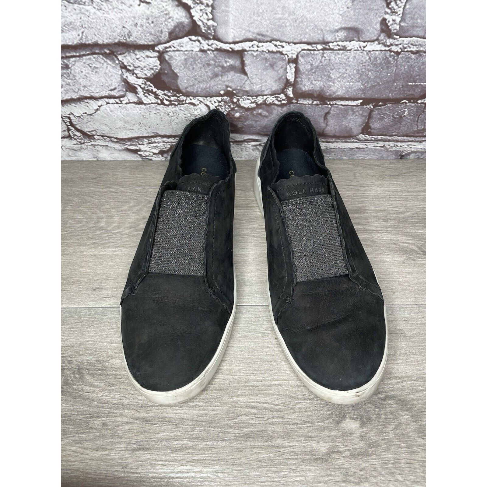 Cole Haan Cole Haan Grand Os Black Nubuck Leather Slip On Comfort Shoe Size US 9.5 / IT 39.5 - 18 Thumbnail
