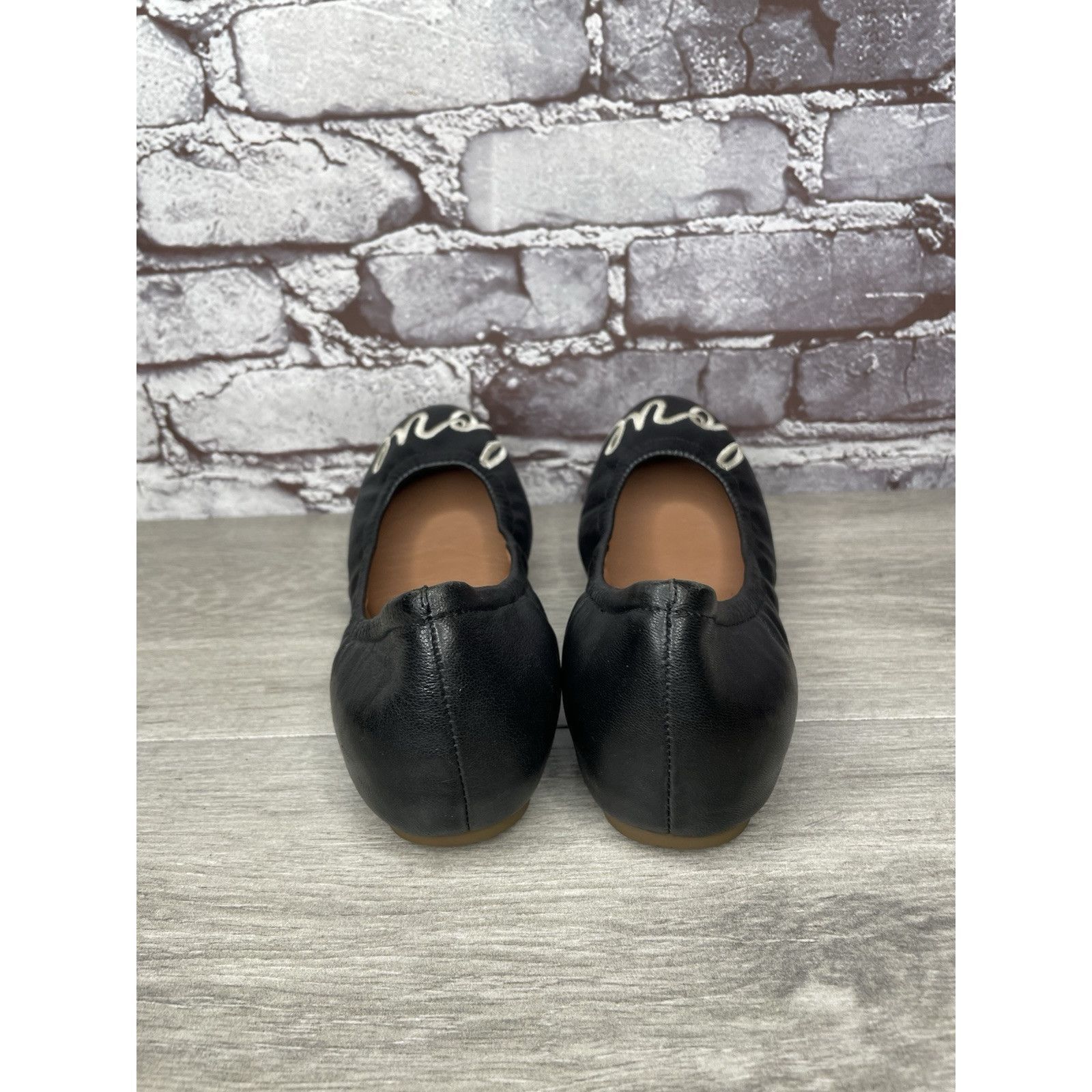 Other Ellen Degeneres ED Love Black Leather Ballerina Flats Shoes Size US 6 / IT 36 - 4 Thumbnail