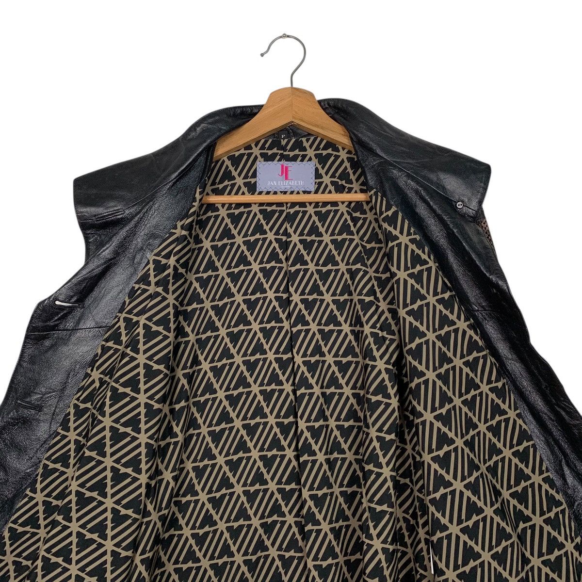 Japanese Brand Jan Elizabeth Checkered Leather Jacket Size M / US 6-8 / IT 42-44 - 12 Thumbnail