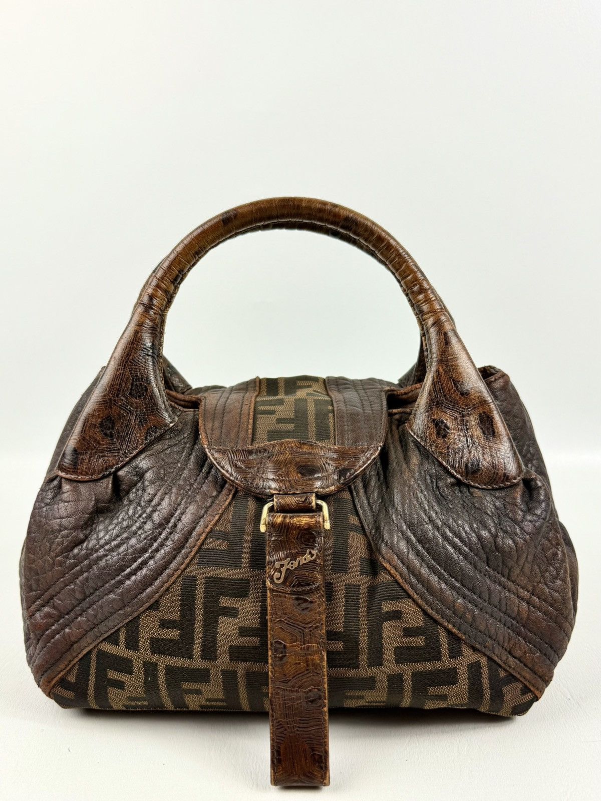 Fendi Fendi - 2000’s - Tortoise - FF - Tabacco - Zucca - Small Spy Size ONE SIZE - 1 Thumbnail