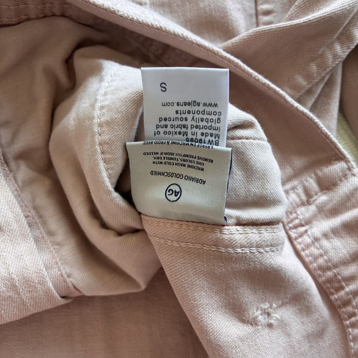 AG Adriano Goldschmied Adriano Goldschmied Nancy Faded Pink Denim Jacket Size S / US 4 / IT 40 - 4 Thumbnail