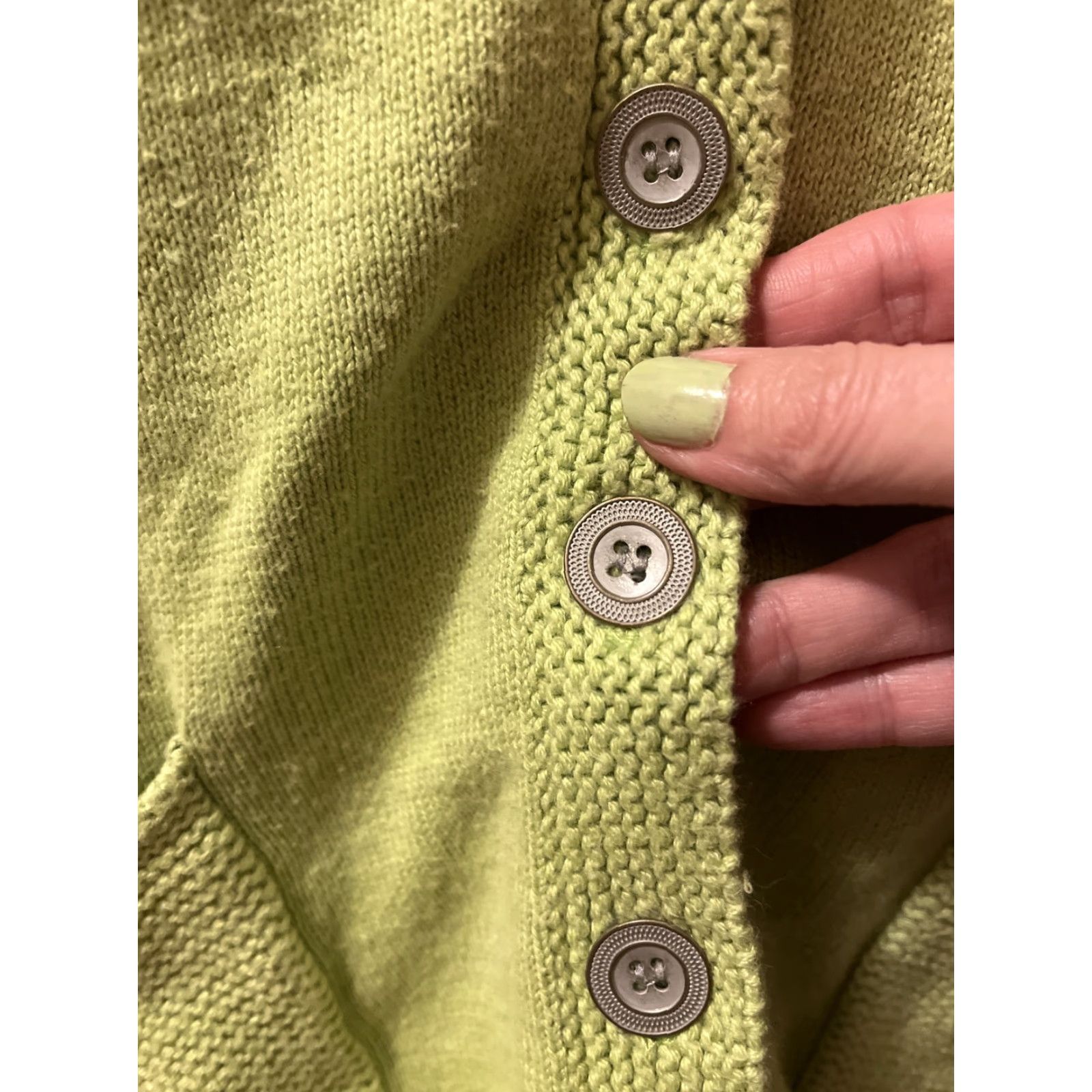 J. Jill J. Jill Women's Cardigan Sweater Small Green V-Neck Knit Pockets Casual Travel Workwear Autumn Winter Size S / US 4 / IT 40 - 5 Thumbnail