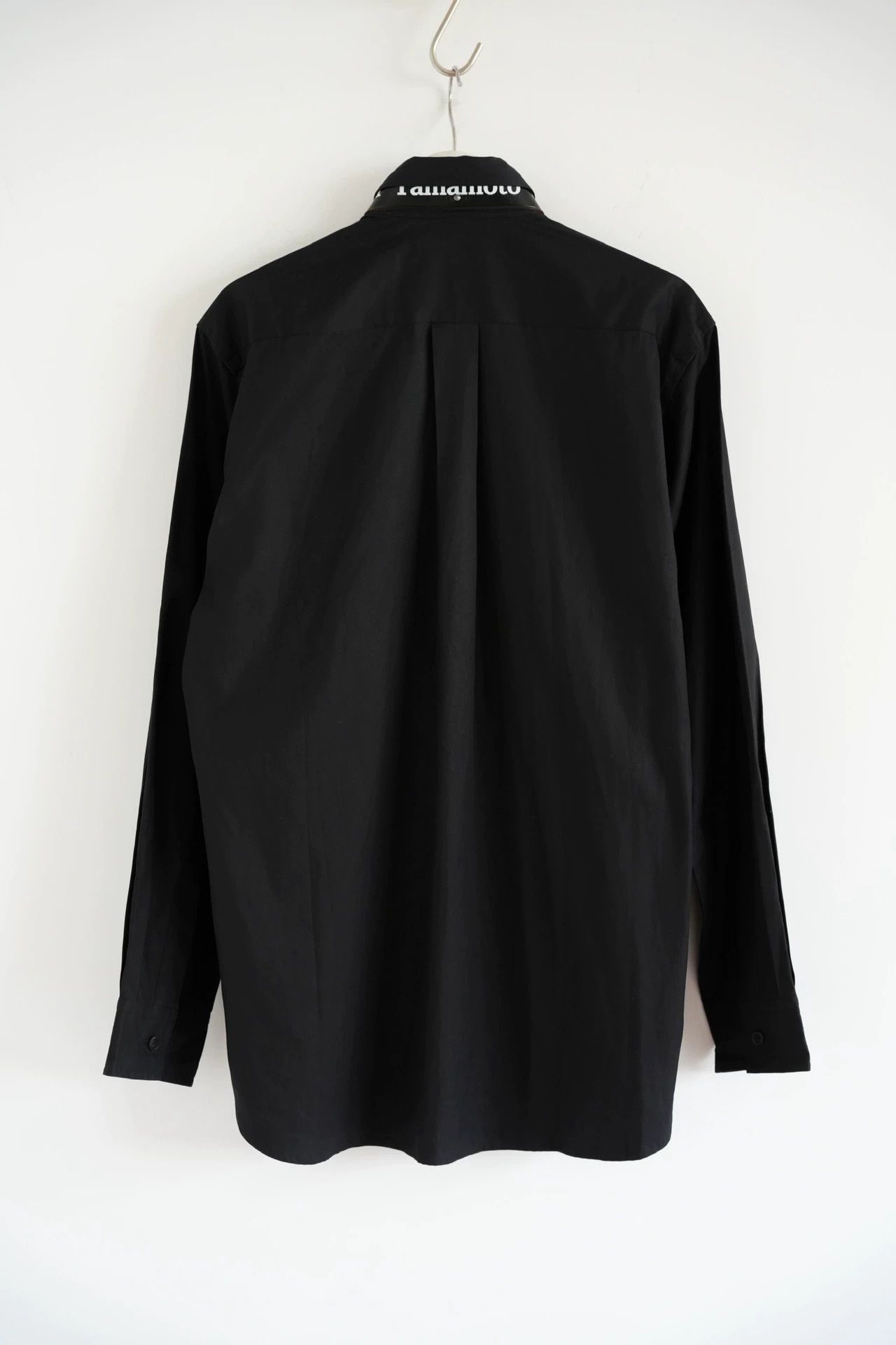 Yohji Yamamoto Yohji Yamamoto 08AW 2043 Leather Collar Logo Shirt Size US L / EU 52-54 / 3 - 2 Thumbnail