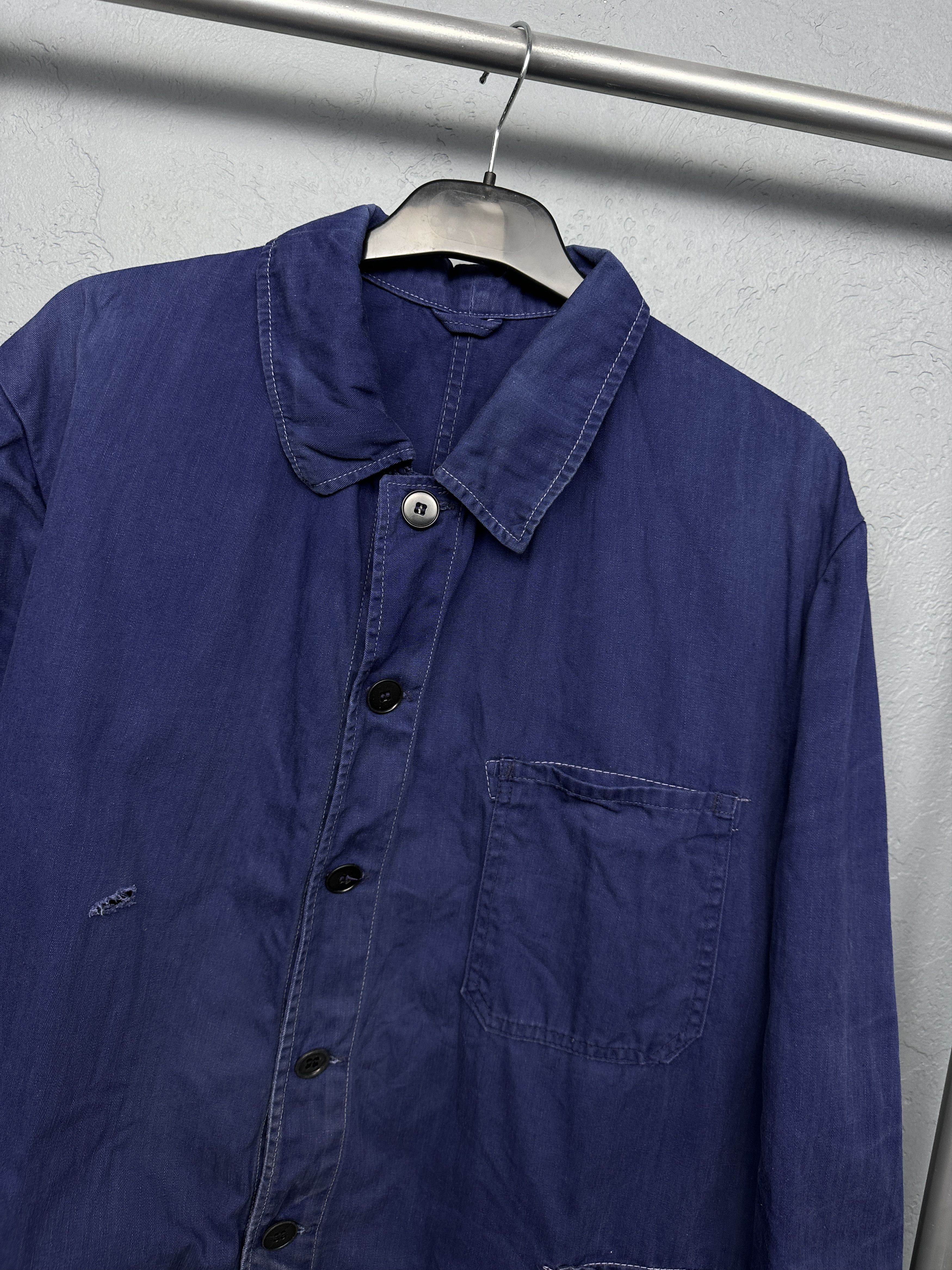 Le Laboureur 90s Vintage Mens French Workwear Chore Utility Jacket Size US XL / EU 56 / 4 - 2 Thumbnail