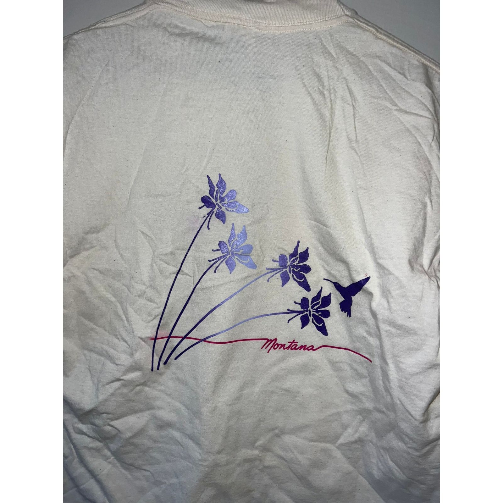 Jerzees 90s Vintage Horse Montana Nature White Shirt Tee VTG 1990s L Size US L / EU 52-54 / 3 - 8 Thumbnail