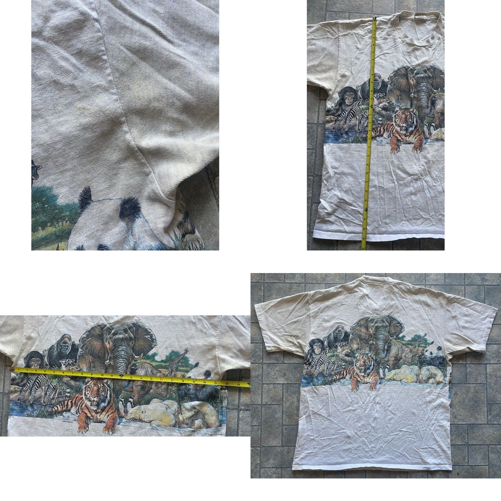Habitat VINTAGE Habitat T-Shirt Animals Safari Men’s XL Gray Single Stitch Short Sleeve T-Shirt Mens XL Gray Animals Safari Habitat Vintage Size US XL / EU 56 / 4 - 9 Thumbnail