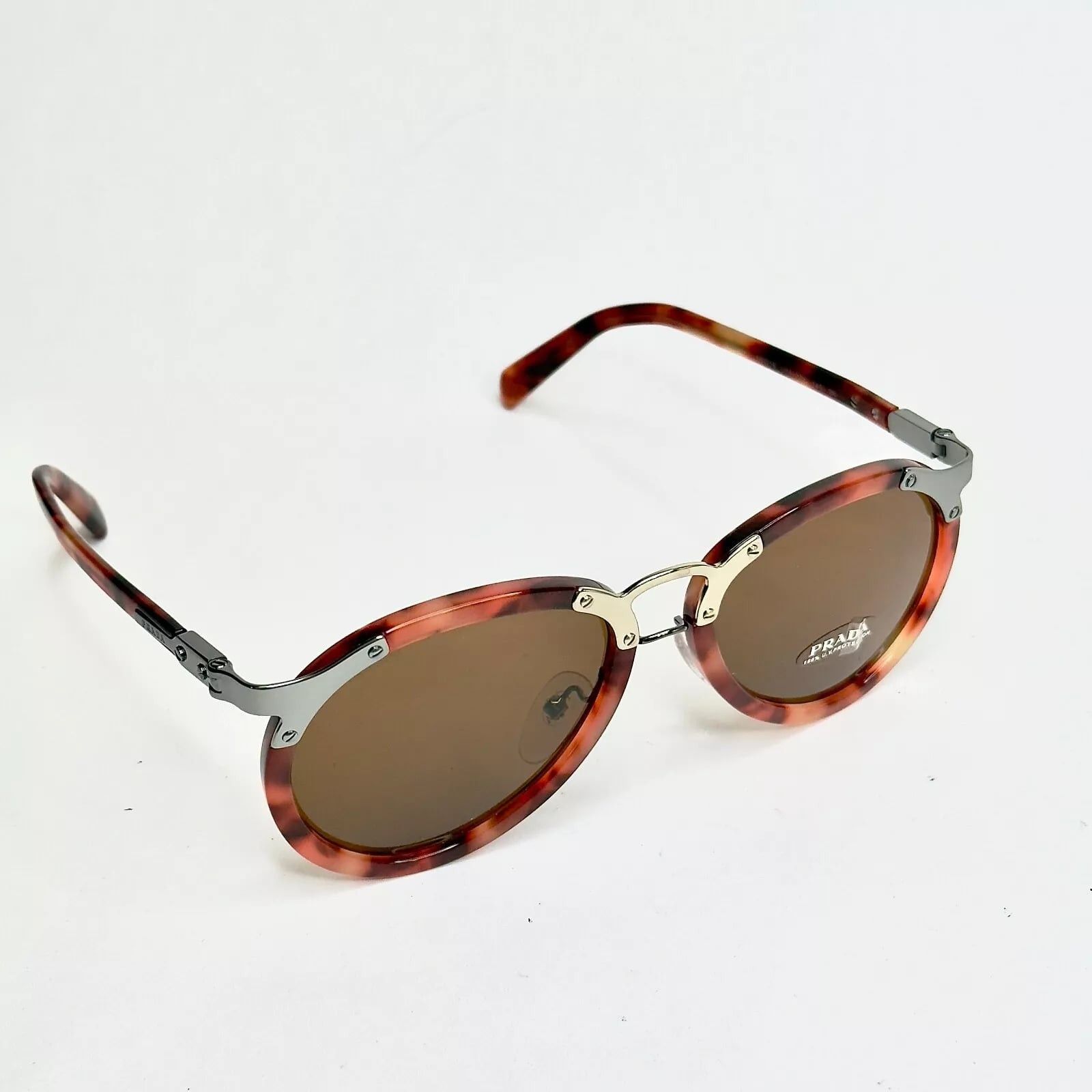 Prada PRADA 01T WANDERER Aviator PR01TS Red Brown Sunglasses 01TS Size ONE SIZE - 6 Thumbnail