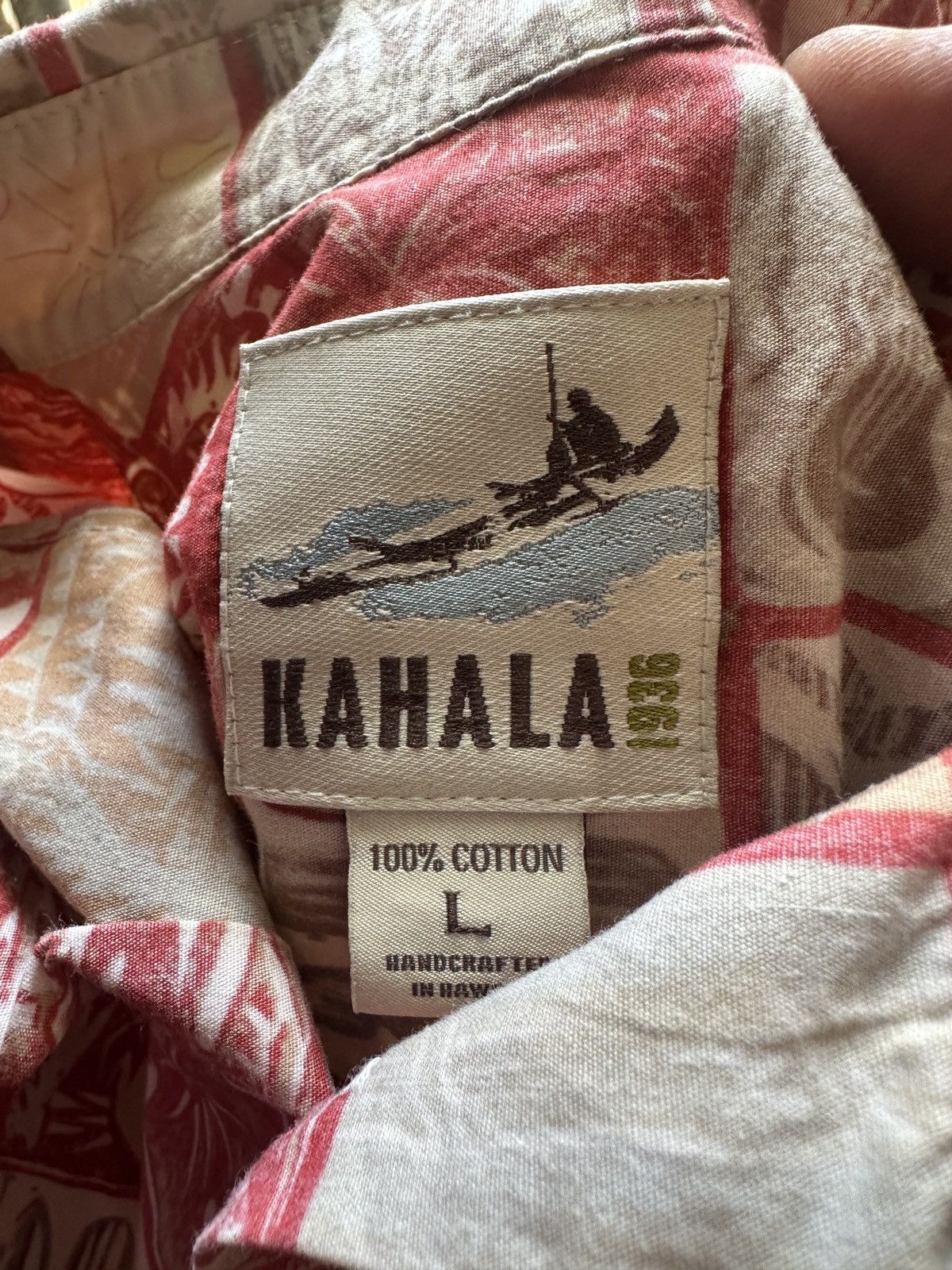 Other Kahala Hawaiian Print Full Button Multicolored Men's Large Size US L / EU 52-54 / 3 - 4 Thumbnail