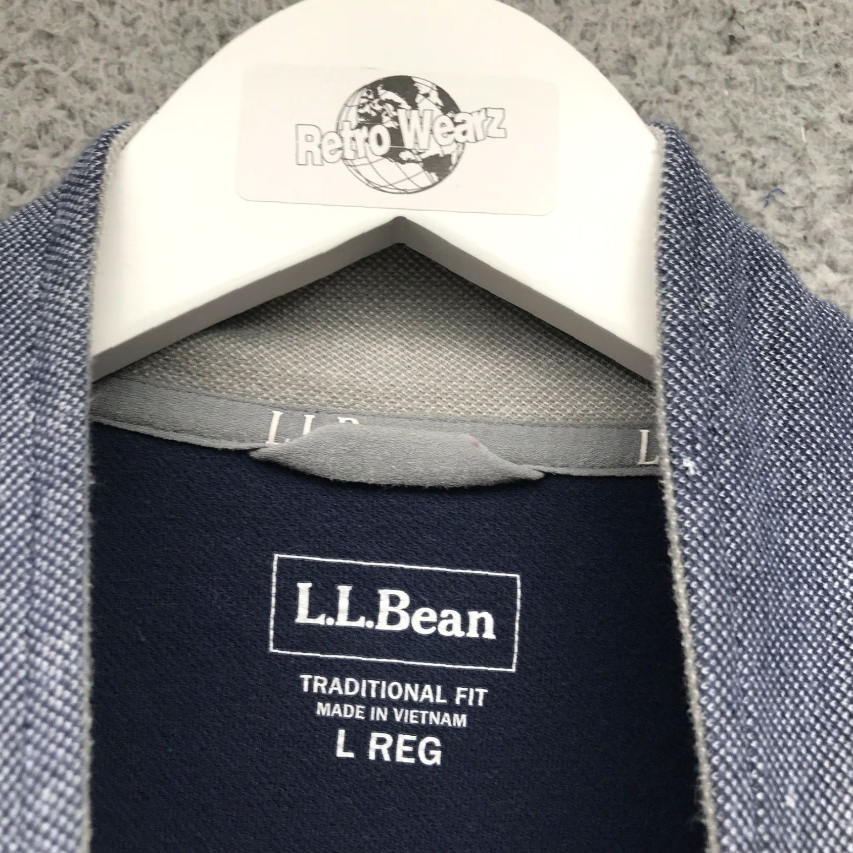 Vintage LL Bean 1/2 Zip Pullover Sweater Men Large Long Sleeve Mock Neck Logo Gray Size US L / EU 52-54 / 3 - 3 Thumbnail