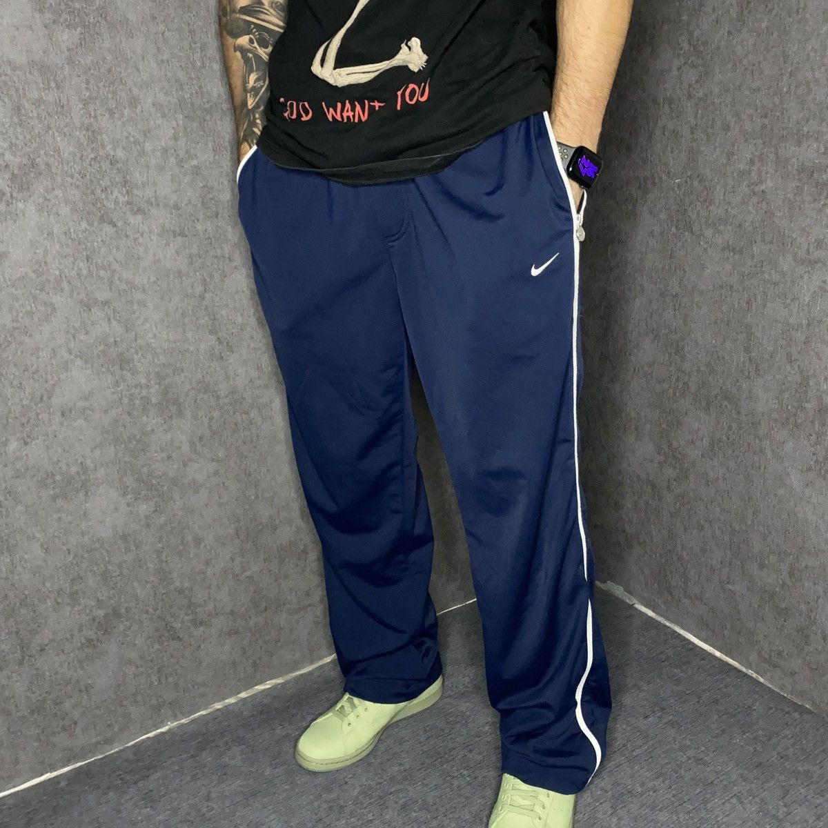 Nike × Vintage Y2K Vintage Nike track Pants stripe Size US 32 / EU 48 - 2 Thumbnail