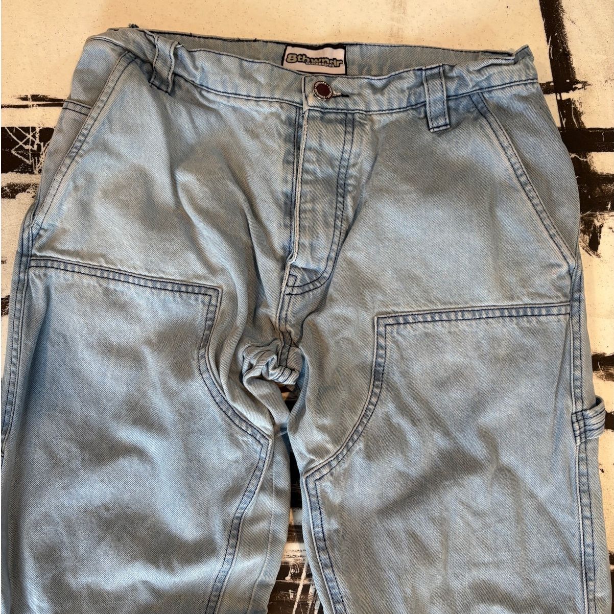 8THWNDR 8THWNDR Double Knee Denim Pant Blue (32x31) Carpenter Jean Size US 32 / EU 48 - 8 Thumbnail