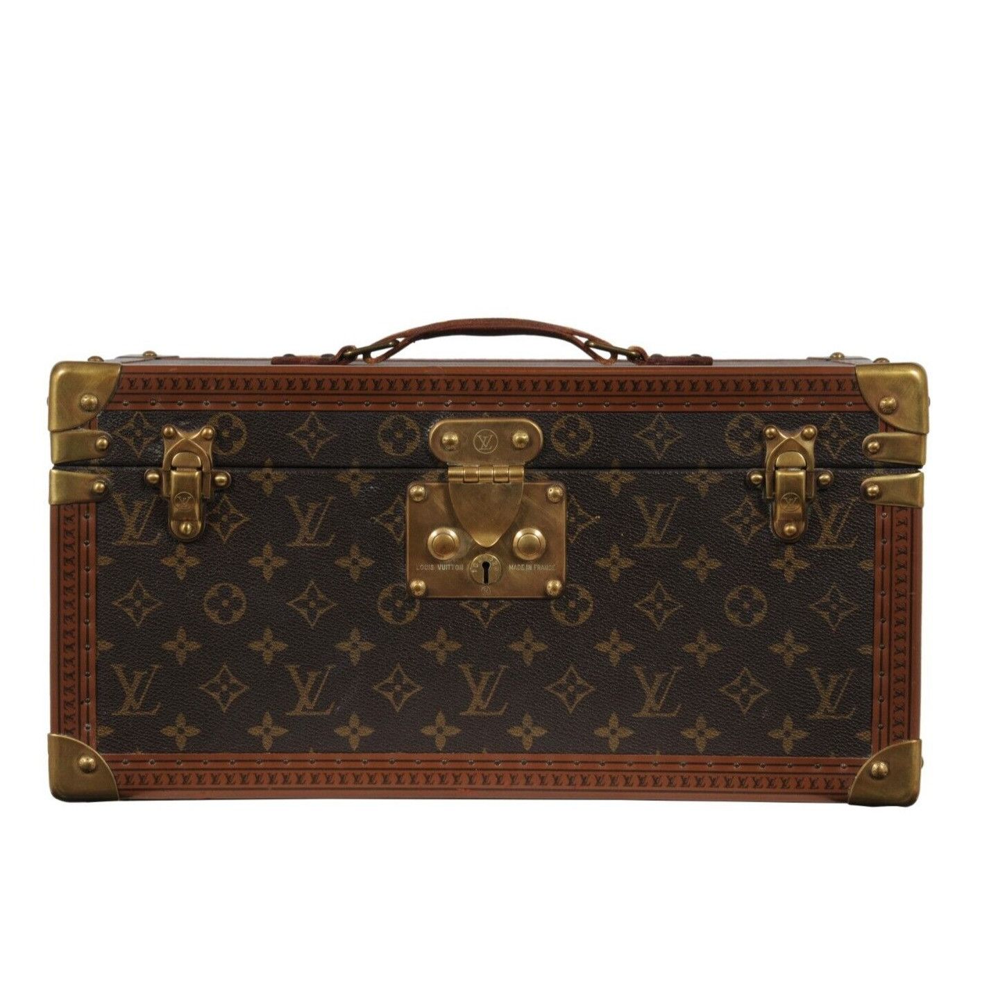 Louis Vuitton Boite Vanity Trunk Train Case Lv Logo Brown - 02483 Size ONE SIZE - 25 Thumbnail