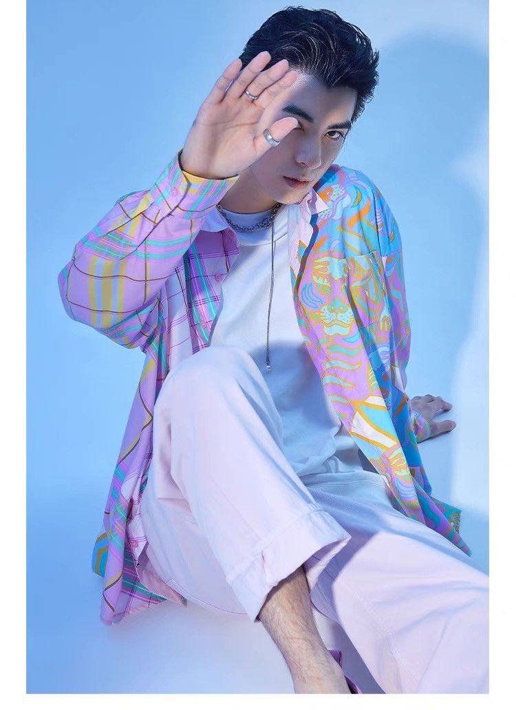 Other Asymmetric Pattern Multi-color Button Up Shirt Size US M / EU 48-50 / 2 - 17 Thumbnail