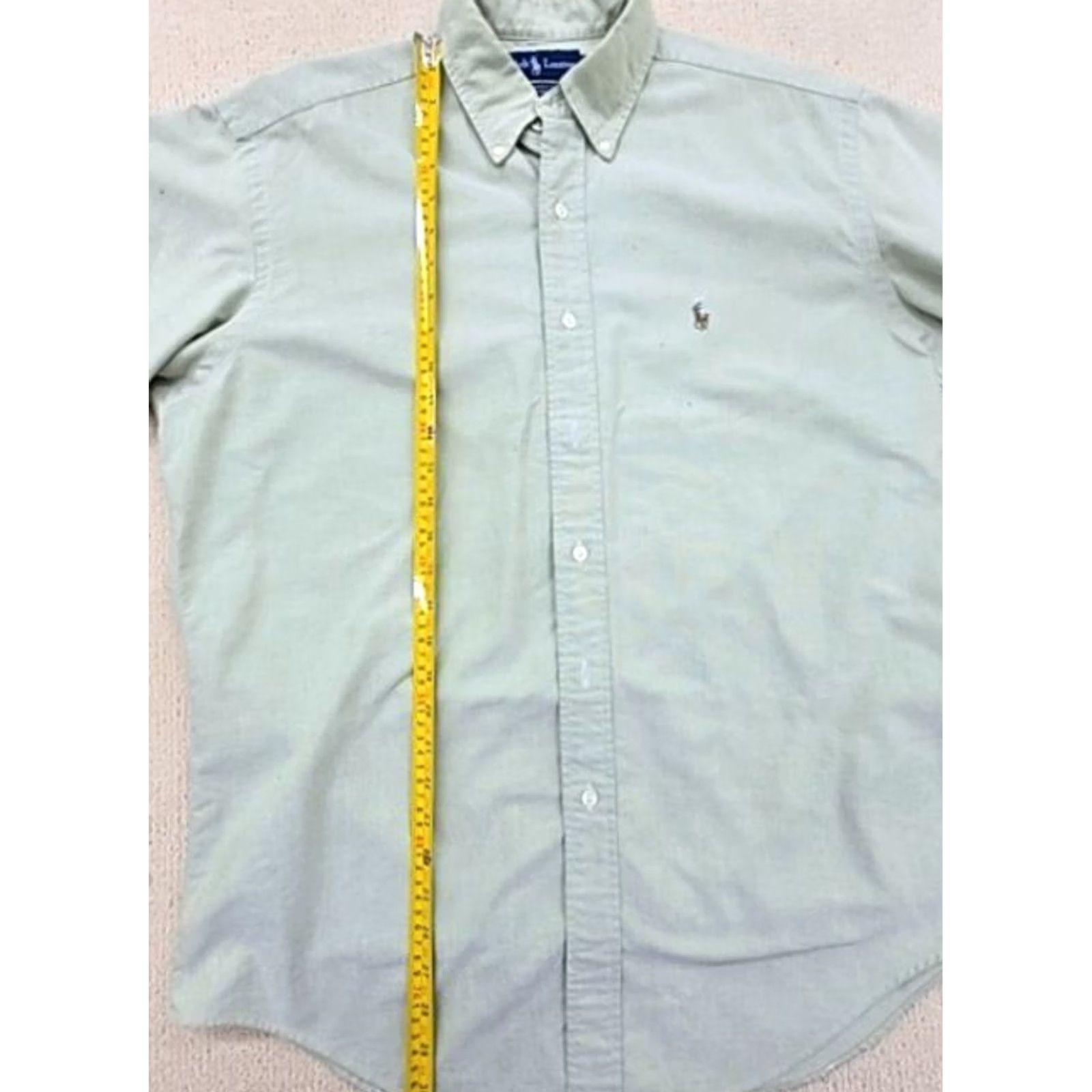 Polo Ralph Lauren VINTAGE Polo RL Yarmouth Oxford Light Blue Dress Shirt 15.5x32/33 Mens Size 42R - 5 Thumbnail