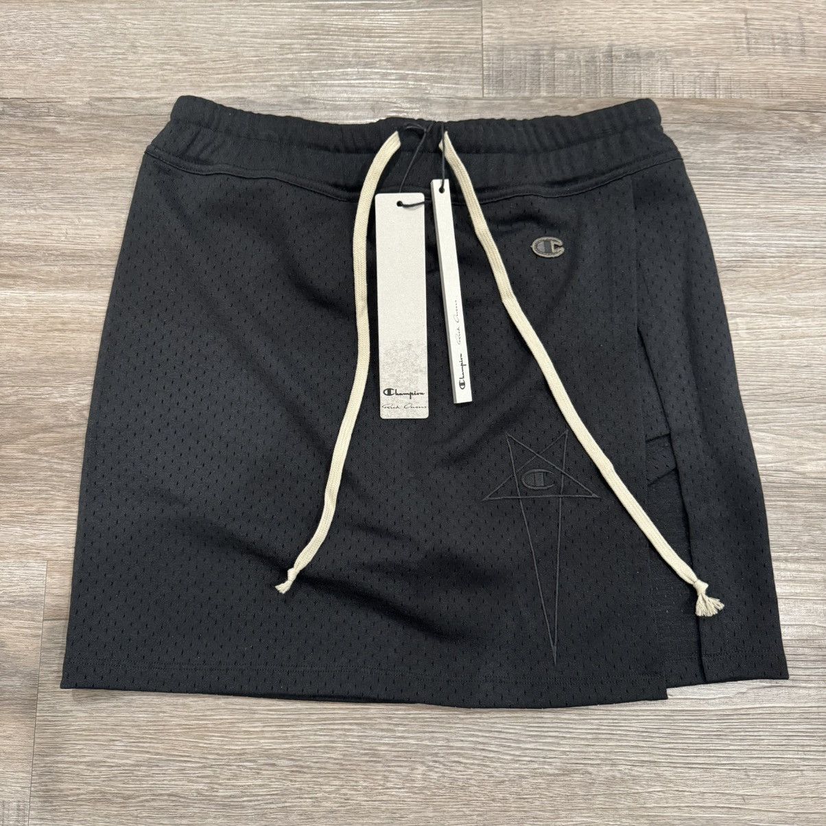 Converse Rick Owens X Champion Eco Mesh Toga Skirt Black Size 28" / US 6 / IT 42 - 1 Thumbnail