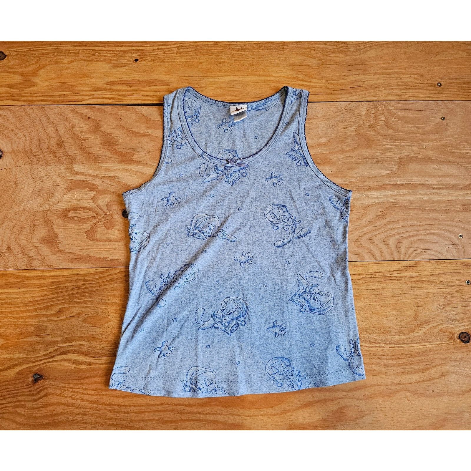 Other Tweety Bird Sleeper Tank Top Shirt Blue Womens Sz M Vintage Size M / US 6-8 / IT 42-44 - 1 Thumbnail