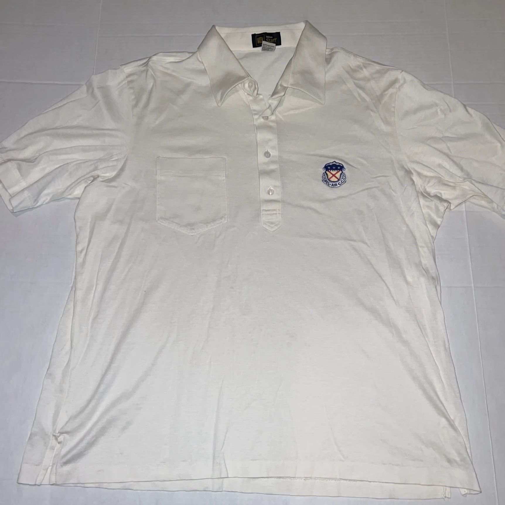Wilson VINTAGE Wilson Staff Bel Air Country Club Polo Shirt XL Men White Golf Shirt Size US XL / EU 56 / 4 - 3 Thumbnail