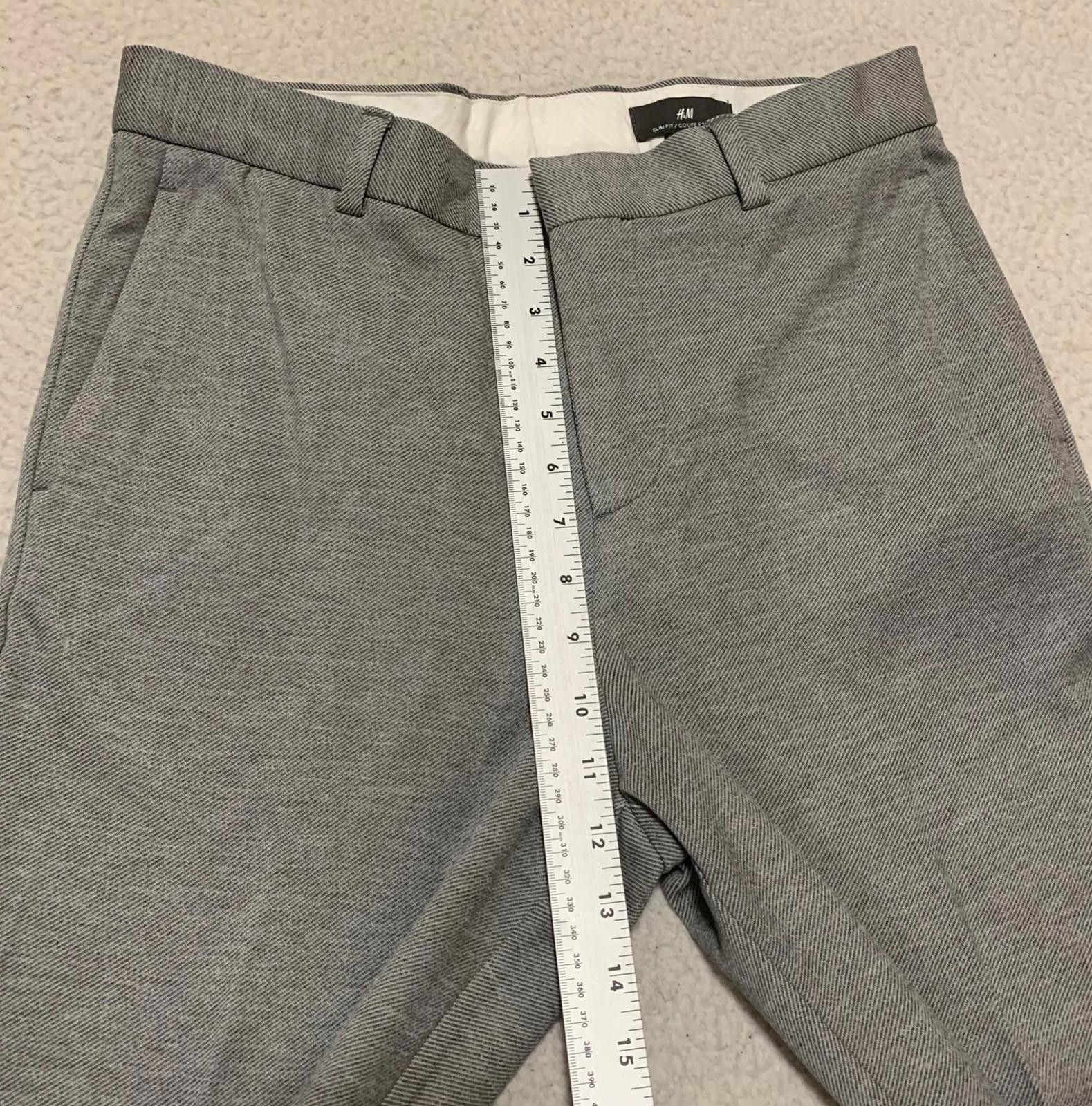 H&M H&M Men's Size 32R Gray Slim Fit Dress Pants W32x28.5L Size 38R - 9 Thumbnail