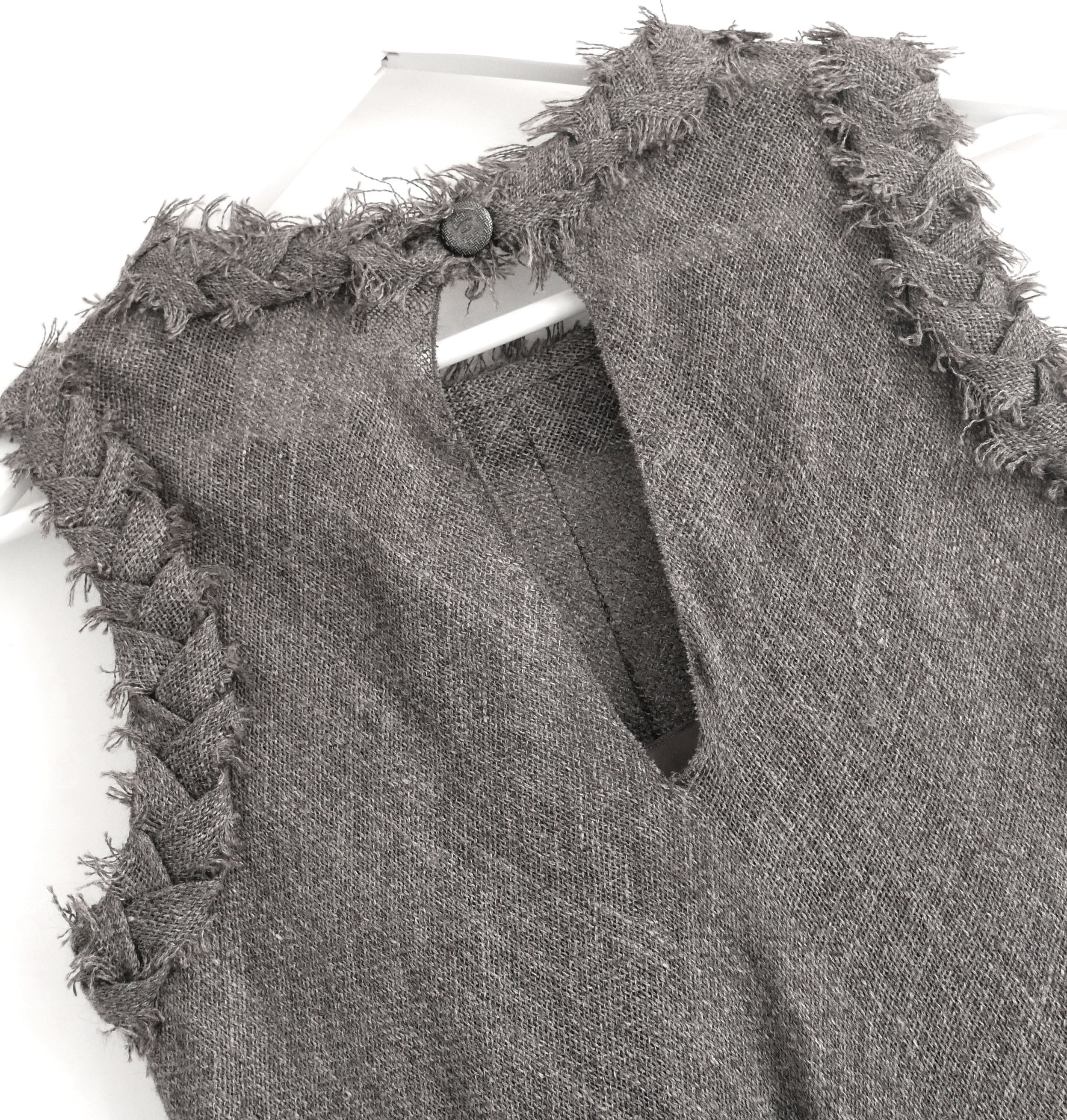 Chanel Chanel Fall 2010 Origami Trim Linen & Alpaca Dress Size XS / US 0-2 / IT 36-38 - 5 Thumbnail