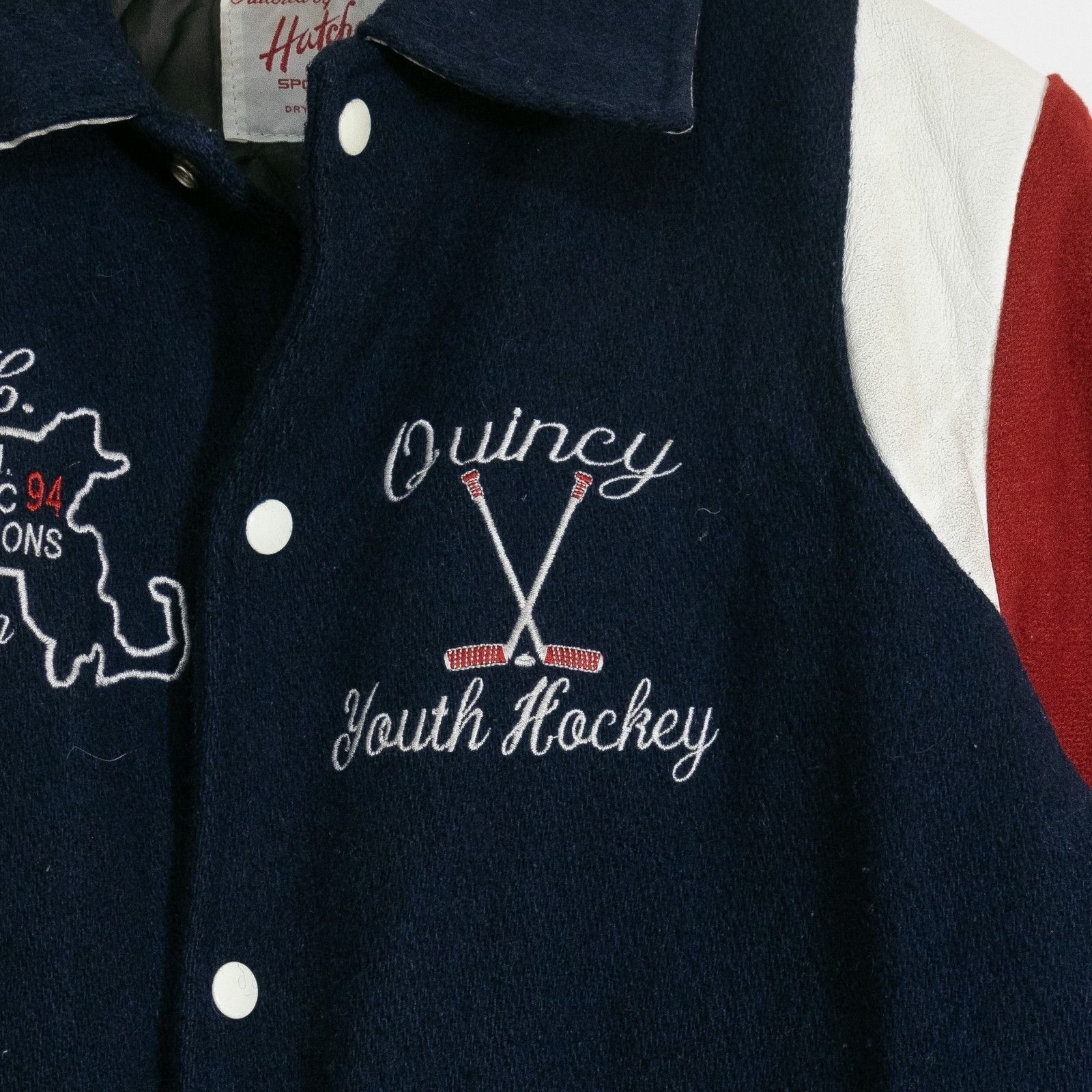 Vintage Vintage 90s Massachusetts Teddy Style Varsity Jacket Medium Size US M / EU 48-50 / 2 - 5 Thumbnail