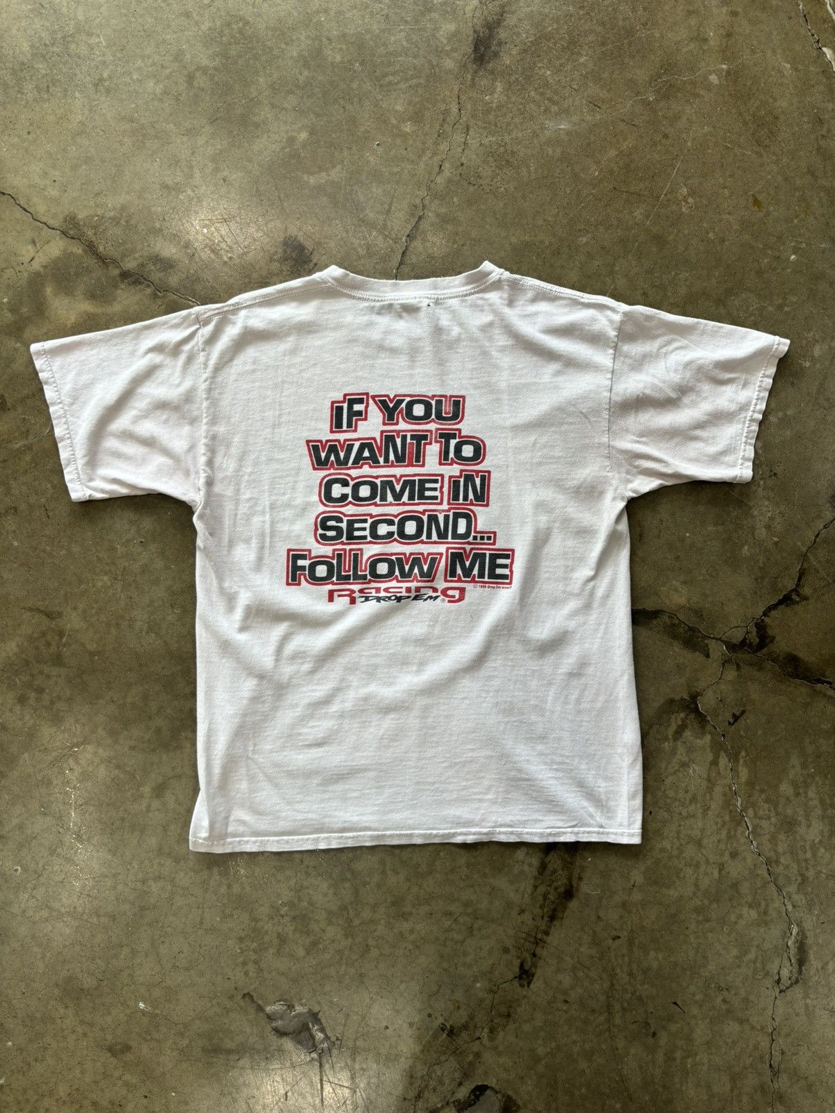 Vintage Vintage 1999 Drop ‘Em Racing Follow Me Tee Large Size US L / EU 52-54 / 3 - 4 Thumbnail