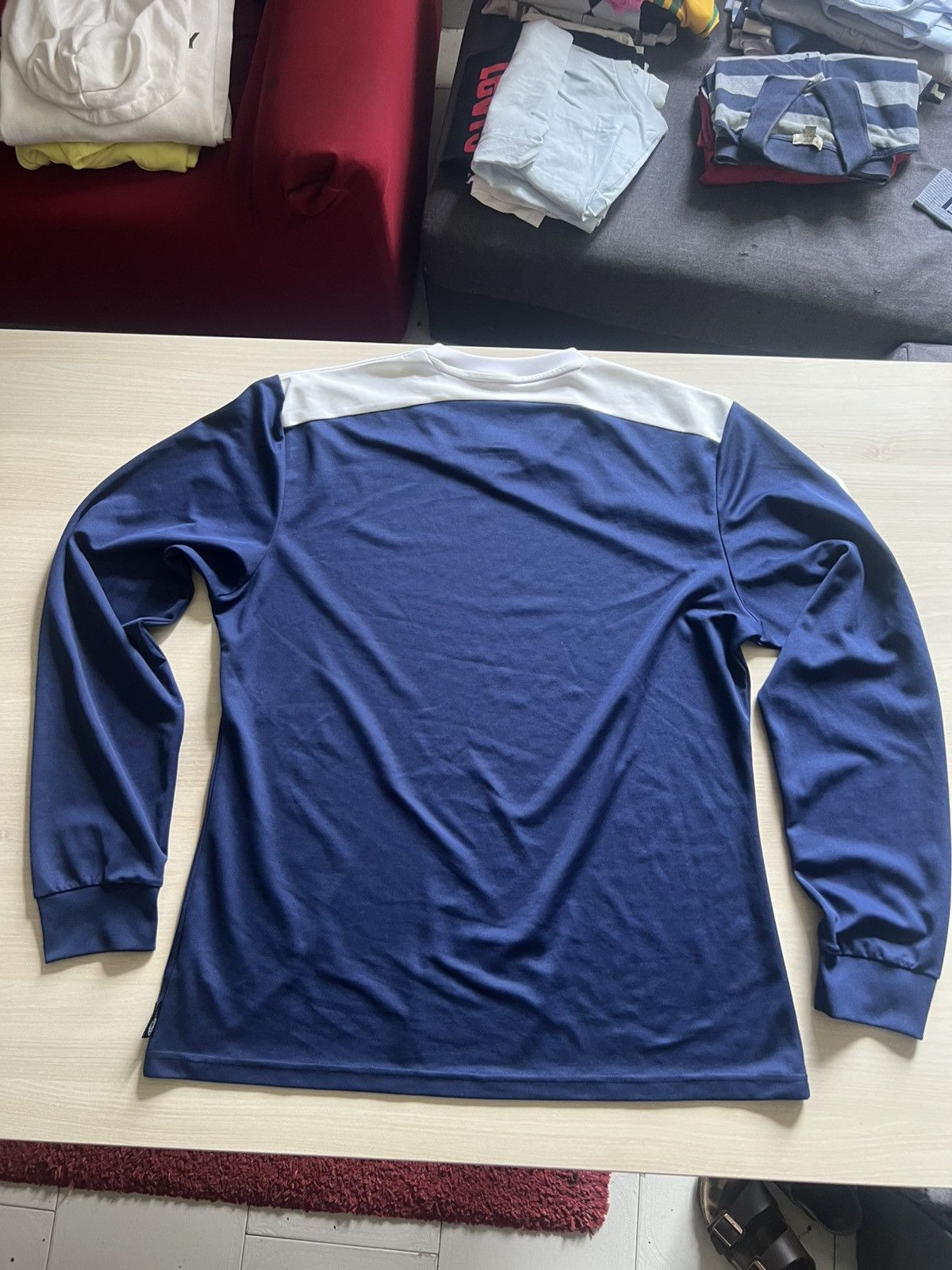 Adidas Adidas Long Sleeve Performance Tee – Navy & White – Size M Size US M / EU 48-50 / 2 - 2 Thumbnail