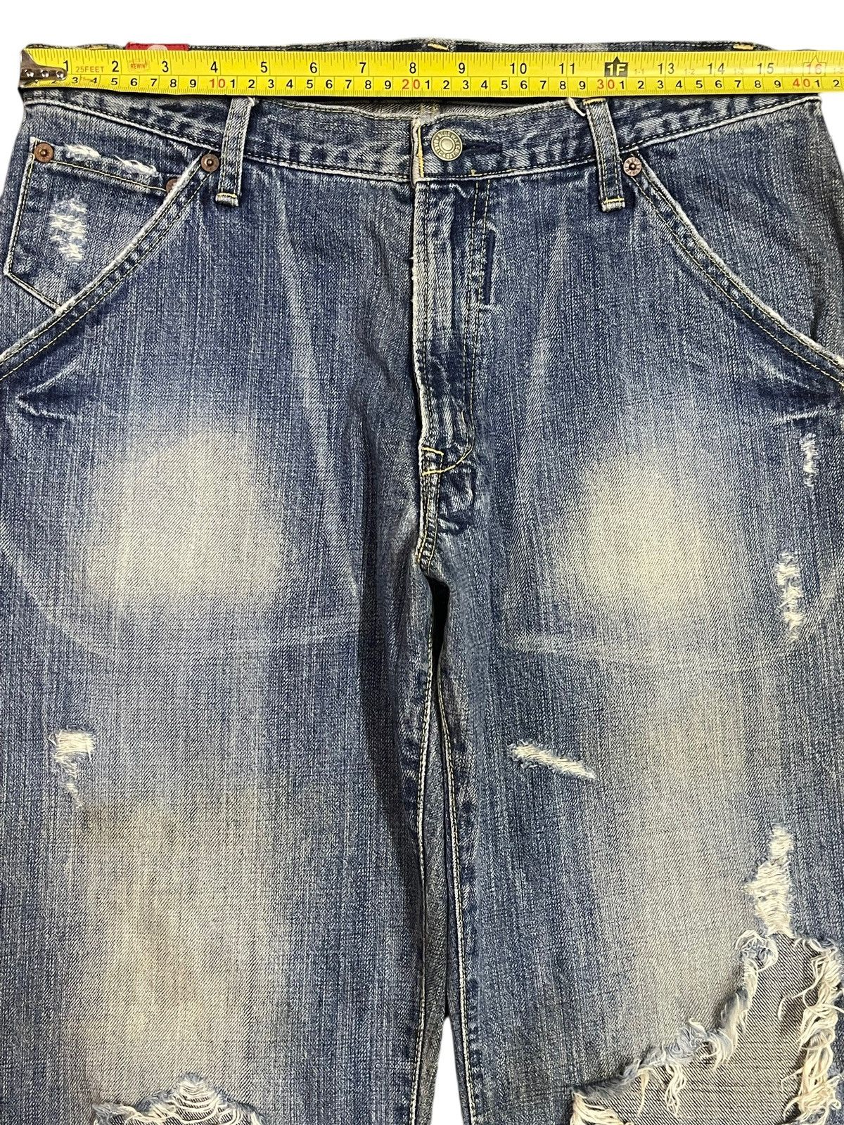 Blue Blue Japan Vintage Japanese Blue Way Bleached Distressed Baggy Jeans Size US 32 / EU 48 - 13 Thumbnail