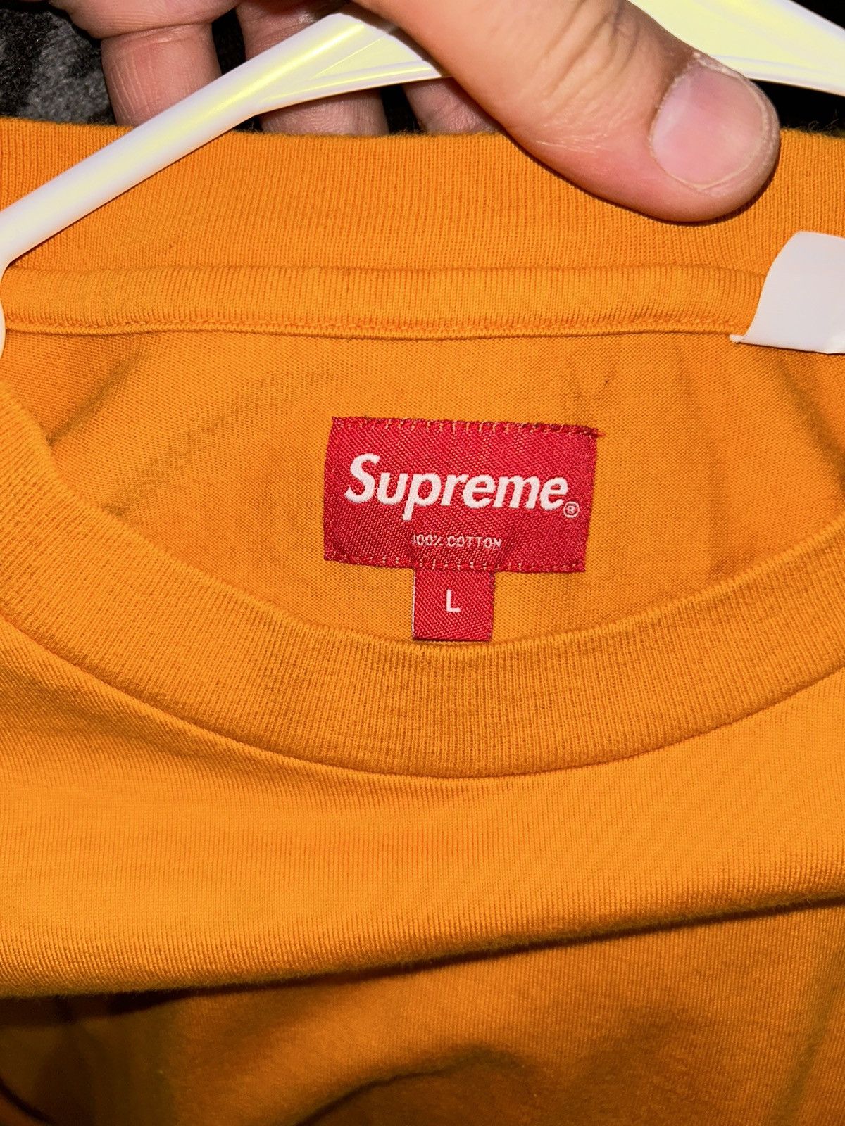 Supreme Supreme Small Box Long Sleeve Tee Dark Orange FW21 Large Size US L / EU 52-54 / 3 - 5 Thumbnail