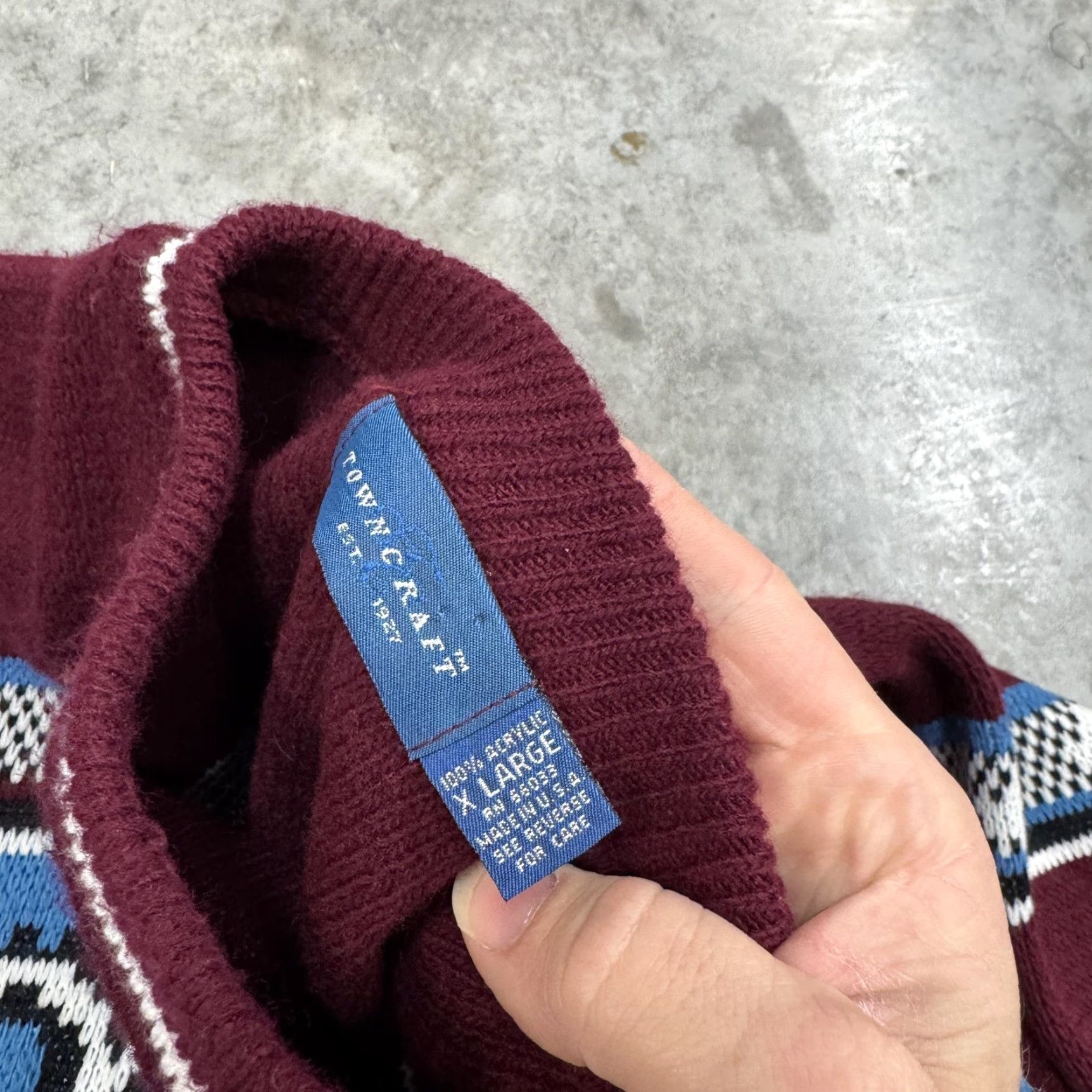 Vintage VINTAGE TownCraft Sweater Mens XL Red Blue Squirrel Graphic Knit 80s Crew Neck Knit Pattern Graphic Print Animals Pullover Size US XL / EU 56 / 4 - 4 Thumbnail