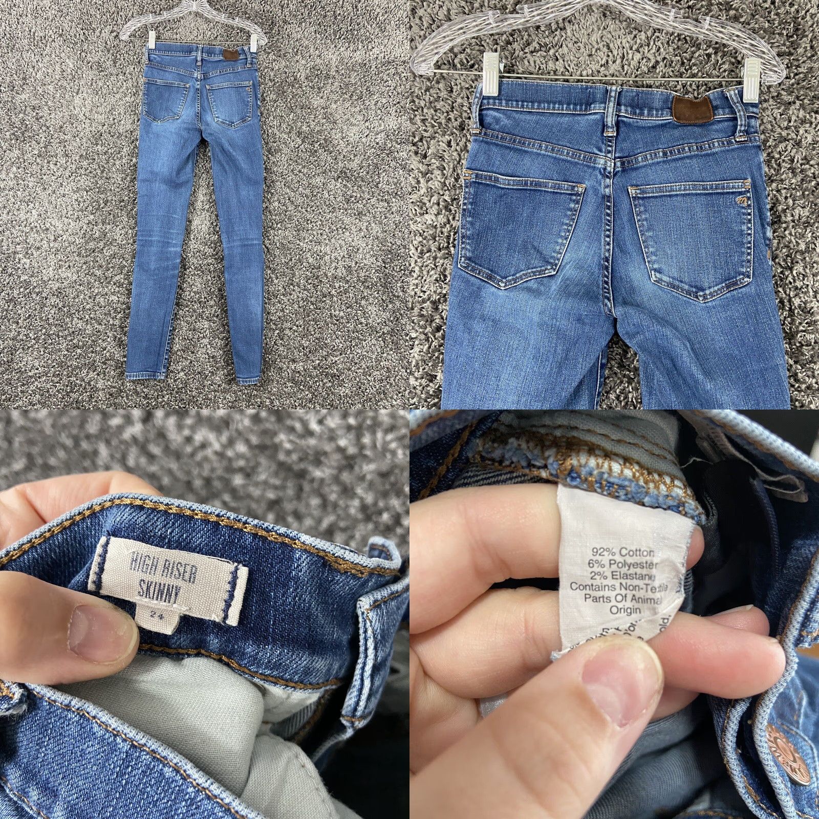 Madewell VINTAGE? [Wait] Madewell High Rise Skinny Jeans Women 24 Blue Distressed Adult Womens Skinny Jeans 24 Blue Distressed Size 42" / US 20 - 8 Thumbnail