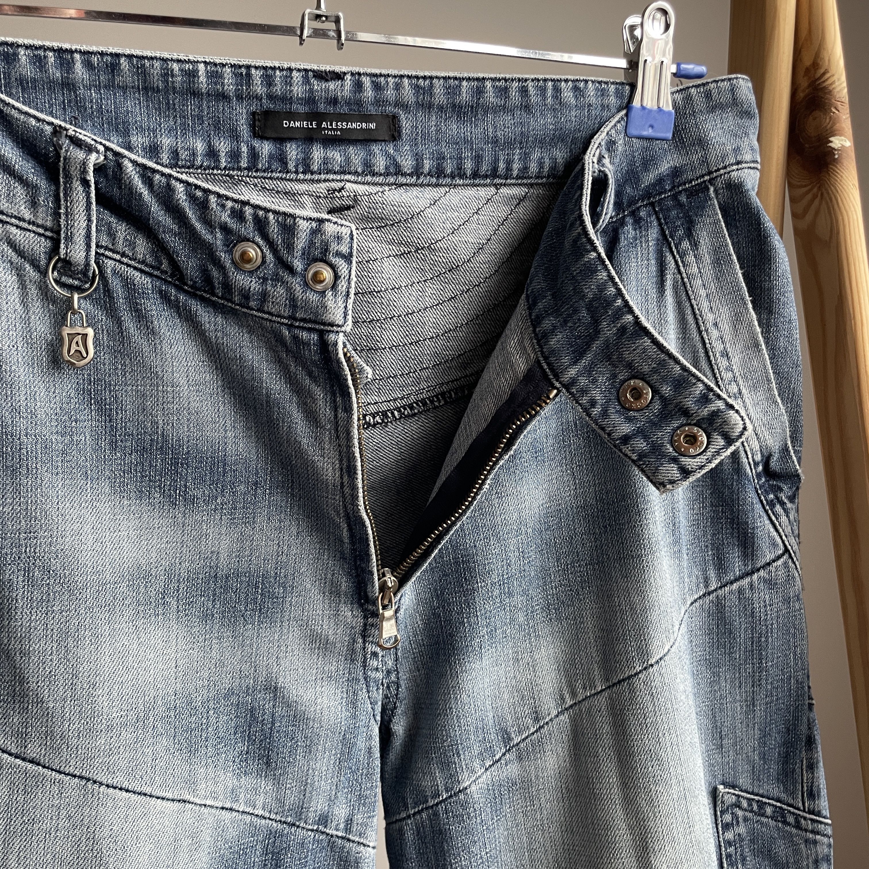 Daniele Alessandrini Daniele Alessandrini Vintage Zipper Biker Jeans Size 31 Size US 31 - 5 Thumbnail