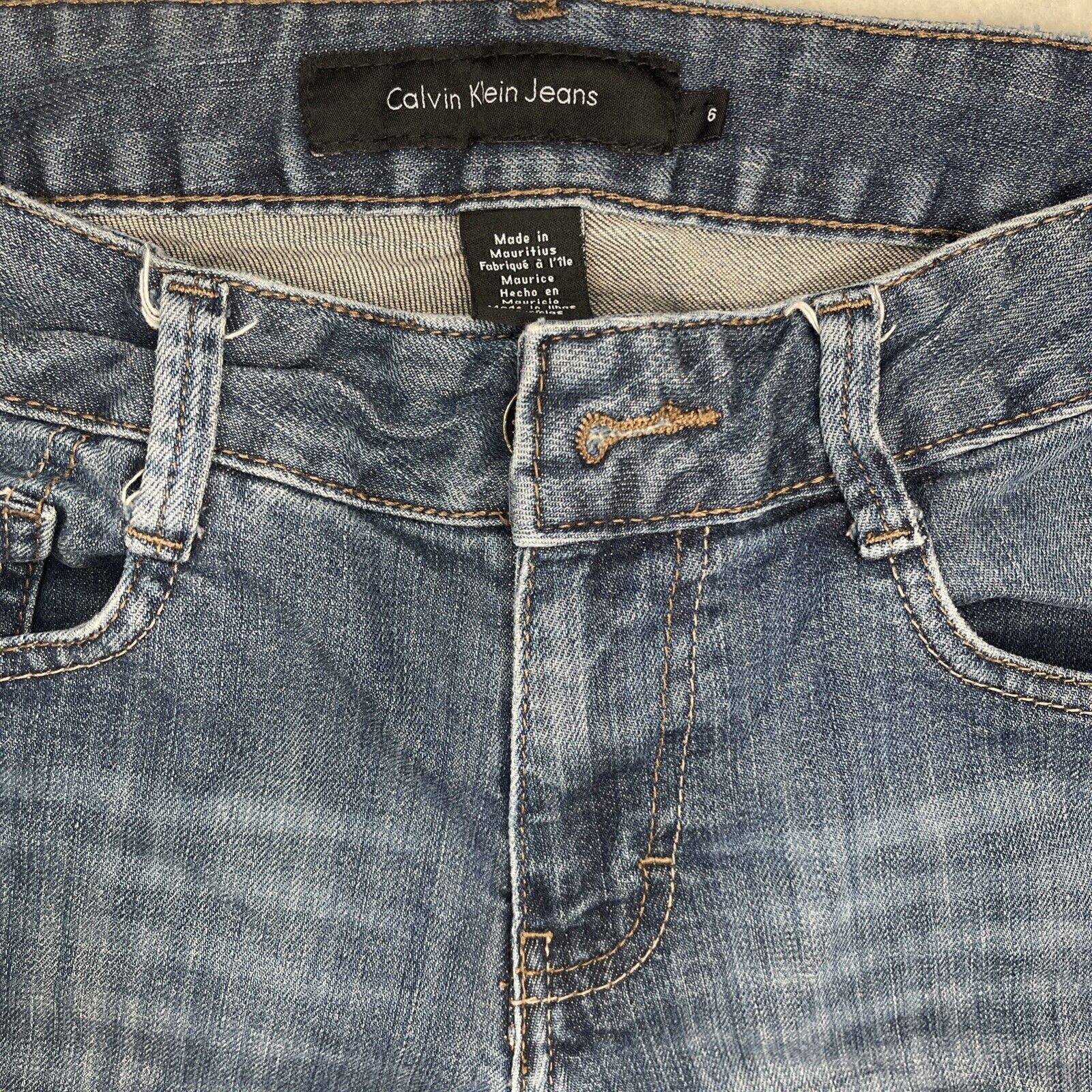 Calvin Klein Calvin Klein Jeans Women's 6 Blue Modern Boot Mid Rise Size 28" / US 6 / IT 42 - 2 Thumbnail