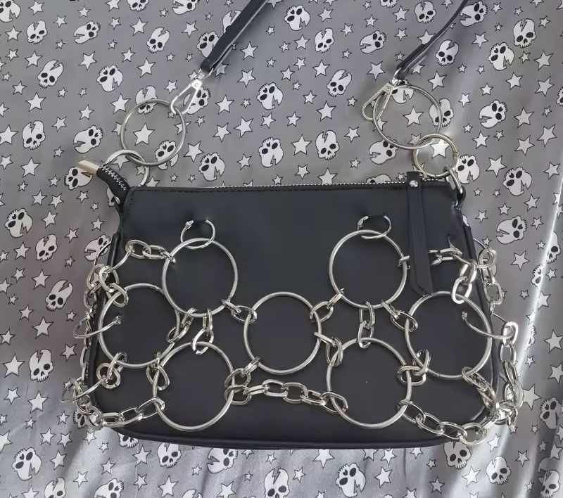 Other Gothic Punk Designer Shoulder Crossbody Iron Ring Bag Size ONE SIZE - 3 Thumbnail