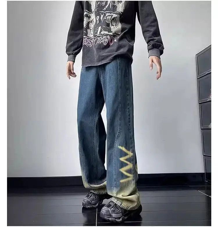 Japanese Brand Washed casual straight leg gradient jeans Size US 30 / EU 46 - 4 Thumbnail