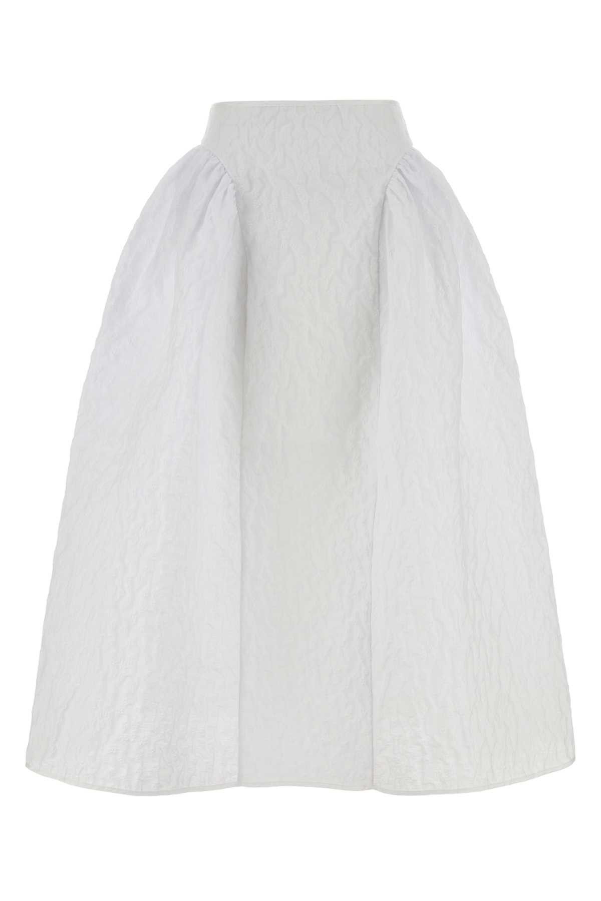 Cecilie Bahnsen White Cotton Blend Fabiola Skirt Size 28" / US 6 / IT 42 - 1 Thumbnail