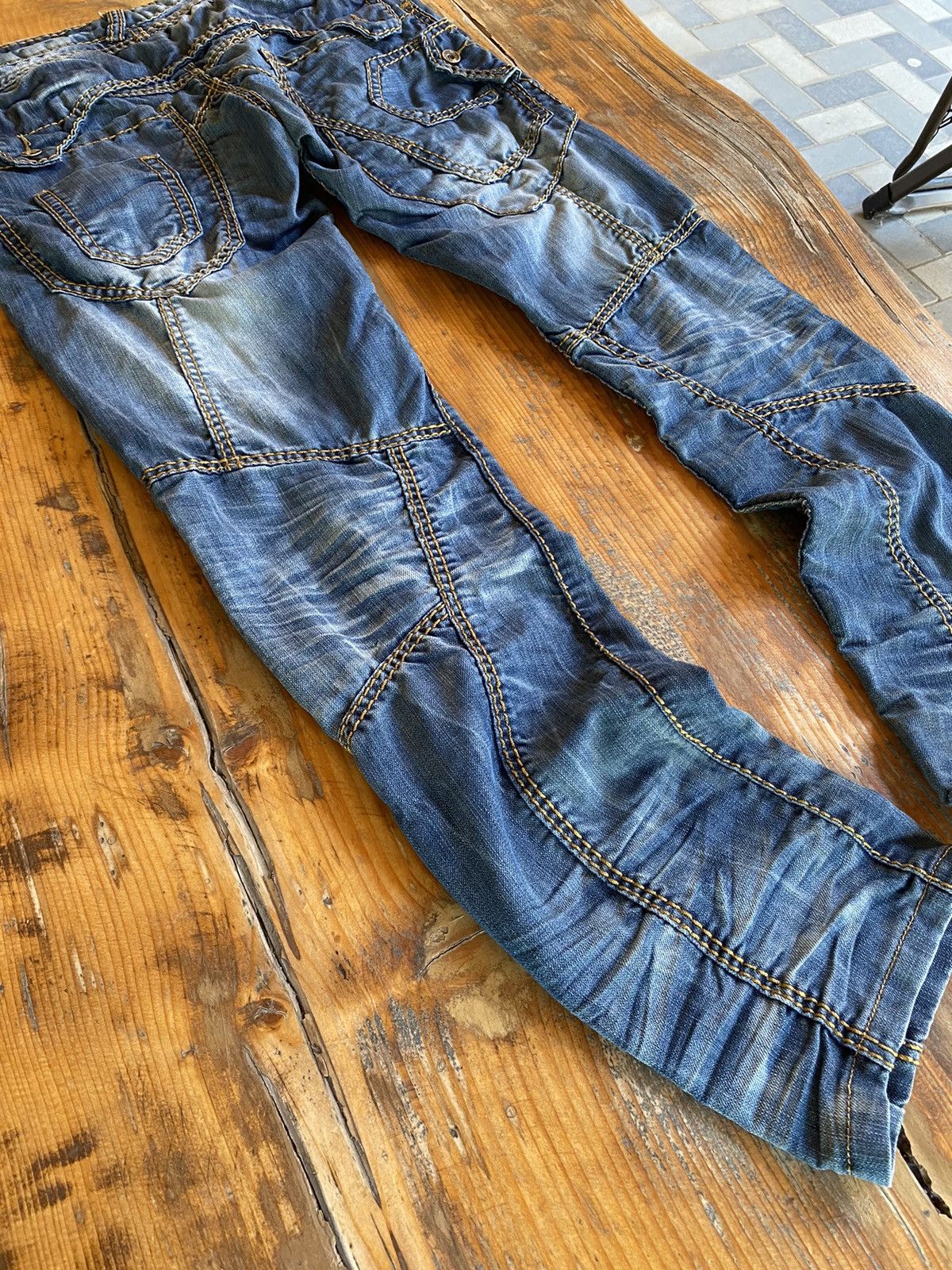 If Six Was Nine DISTRESSED JEANS Denim multi pocket y2k lgb style Size US 32 / EU 48 - 9 Thumbnail