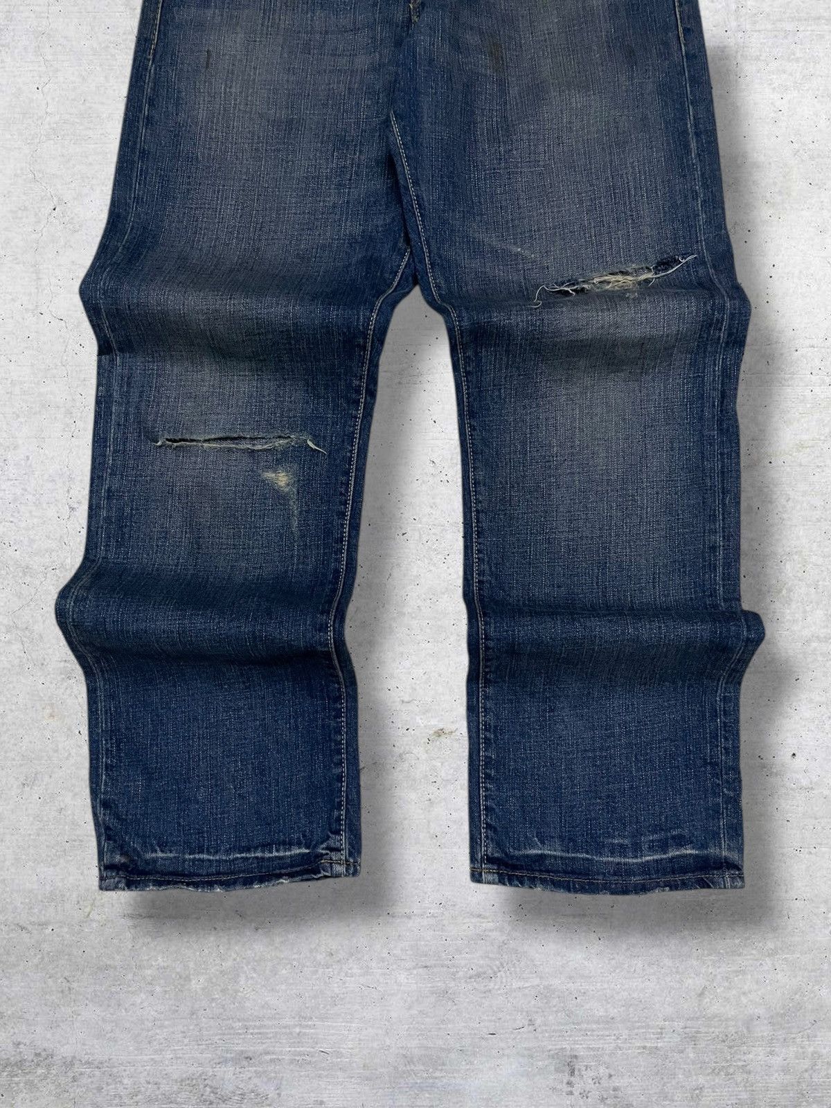 Polo Ralph Lauren VINTAGE POLO RALPH LAUREN SUPPLY DISTRESSED INDIGO DENIM Size US 33 - 3 Thumbnail