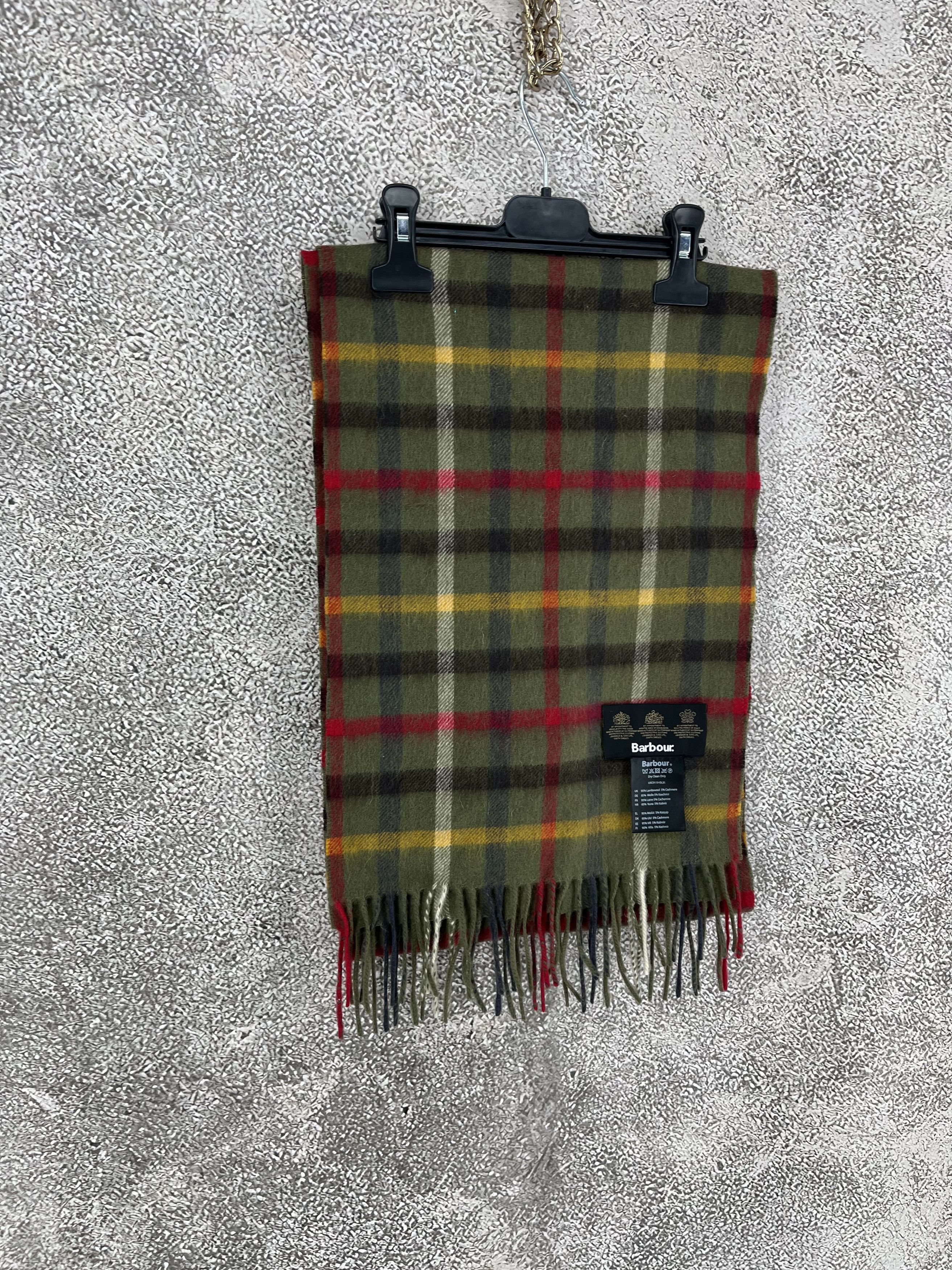 Barbour Barbour Classic Tartan Wool Cashmere Scarf Size ONE SIZE - 2 Thumbnail